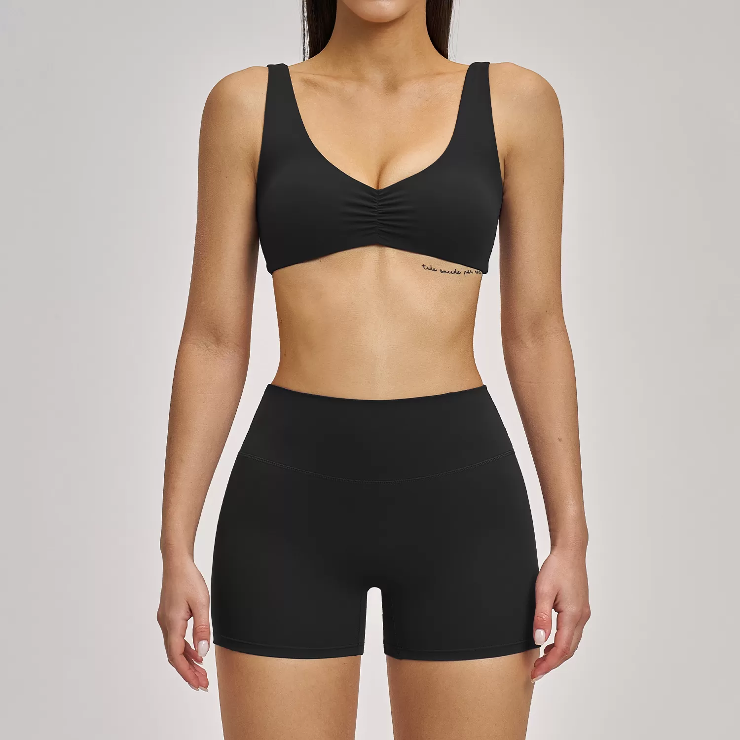 Gym Clothing Active Wear Yoga Sports Bra and Tight Fitting Shorts Set Top Casual Fitness Suit Yoga Sets FGBTZ4520