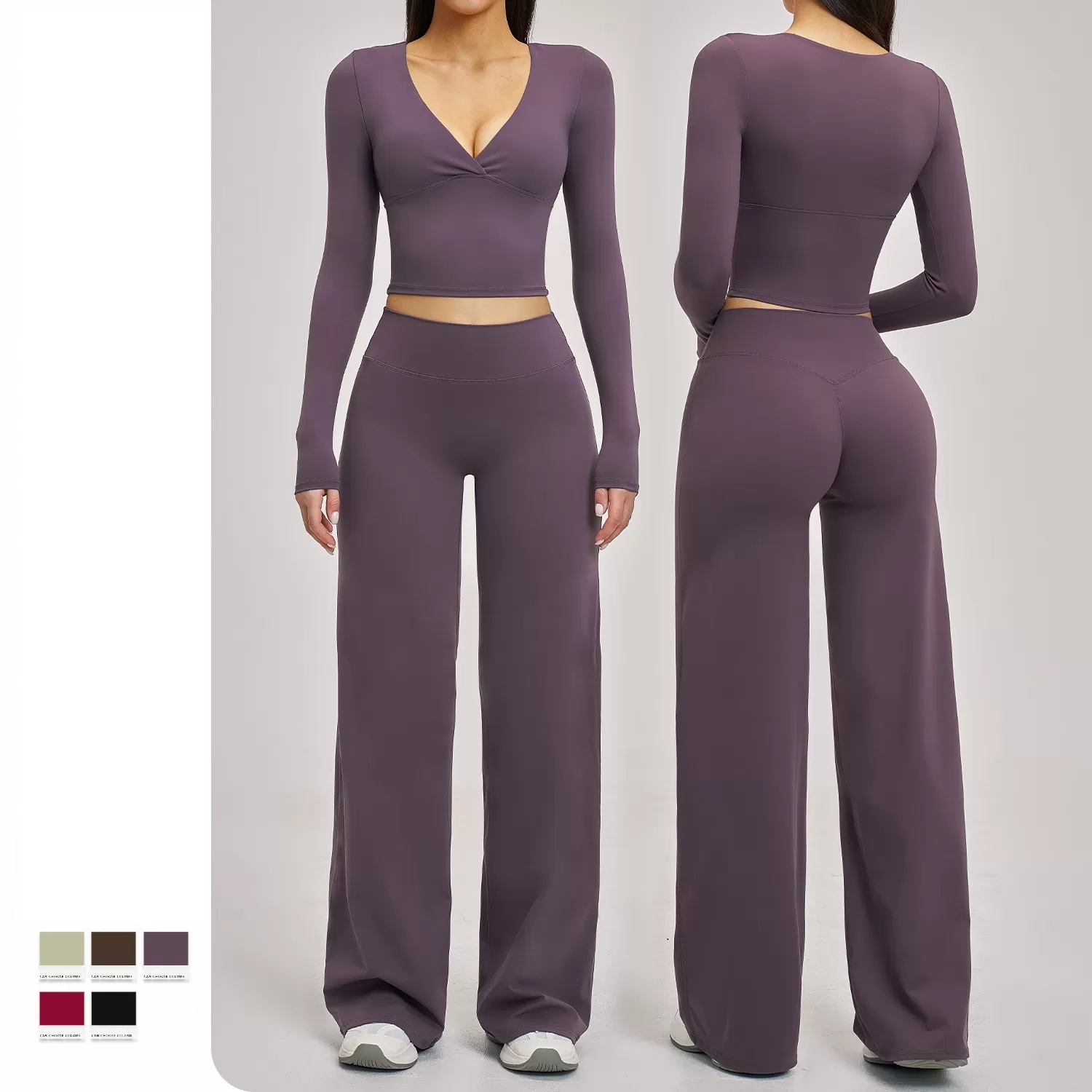 Long Sleeve Sportswear Women Suit Fitness Sports Suit Workout Clothes Tracksuit Sports Outfit Gym Clothing Wear FGBTZ4520