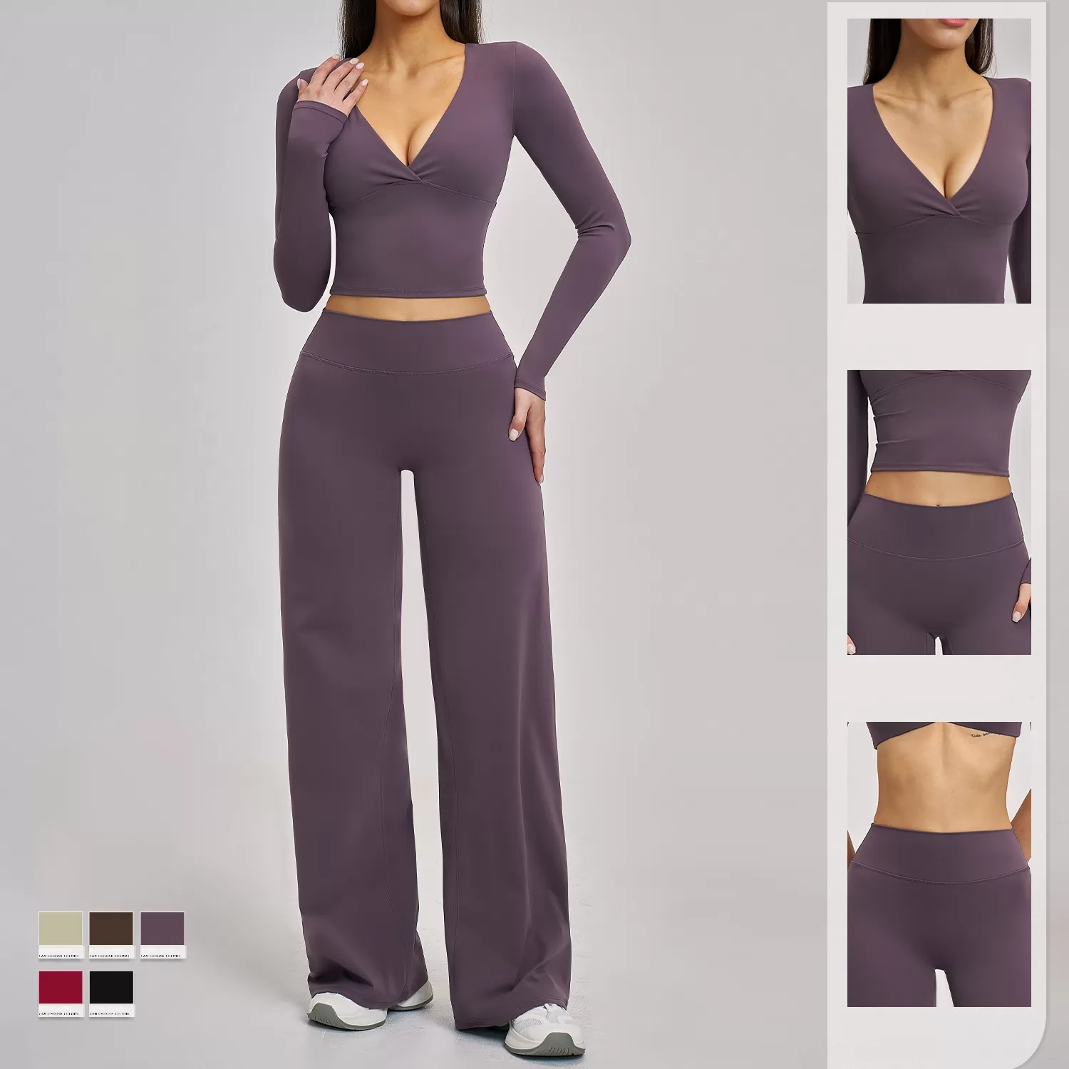 Long Sleeve Sportswear Women Suit Fitness Sports Suit Workout Clothes Tracksuit Sports Outfit Gym Clothing Wear FGBTZ4520