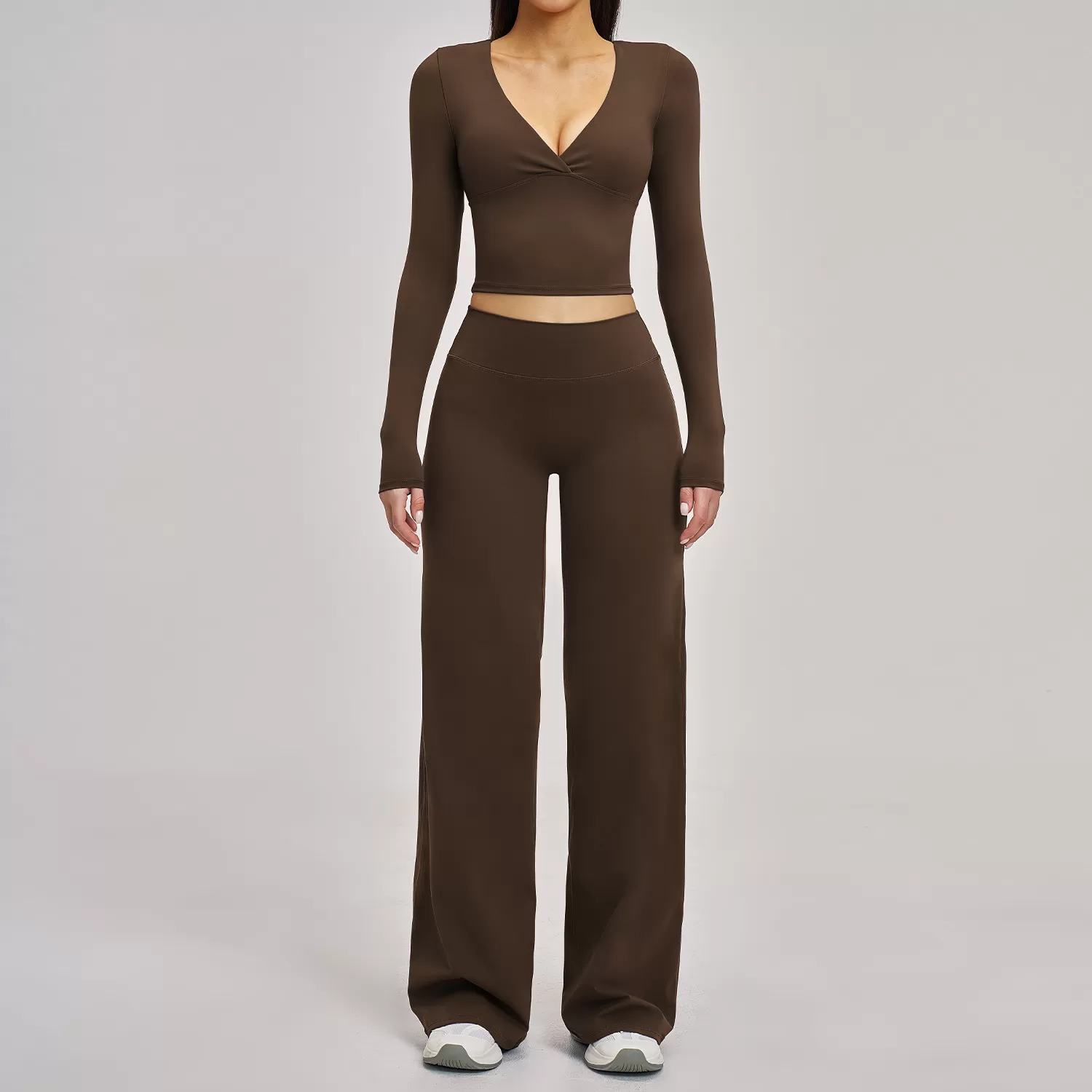 Long Sleeve Sportswear Women Suit Fitness Sports Suit Workout Clothes Tracksuit Sports Outfit Gym Clothing Wear FGBTZ4520