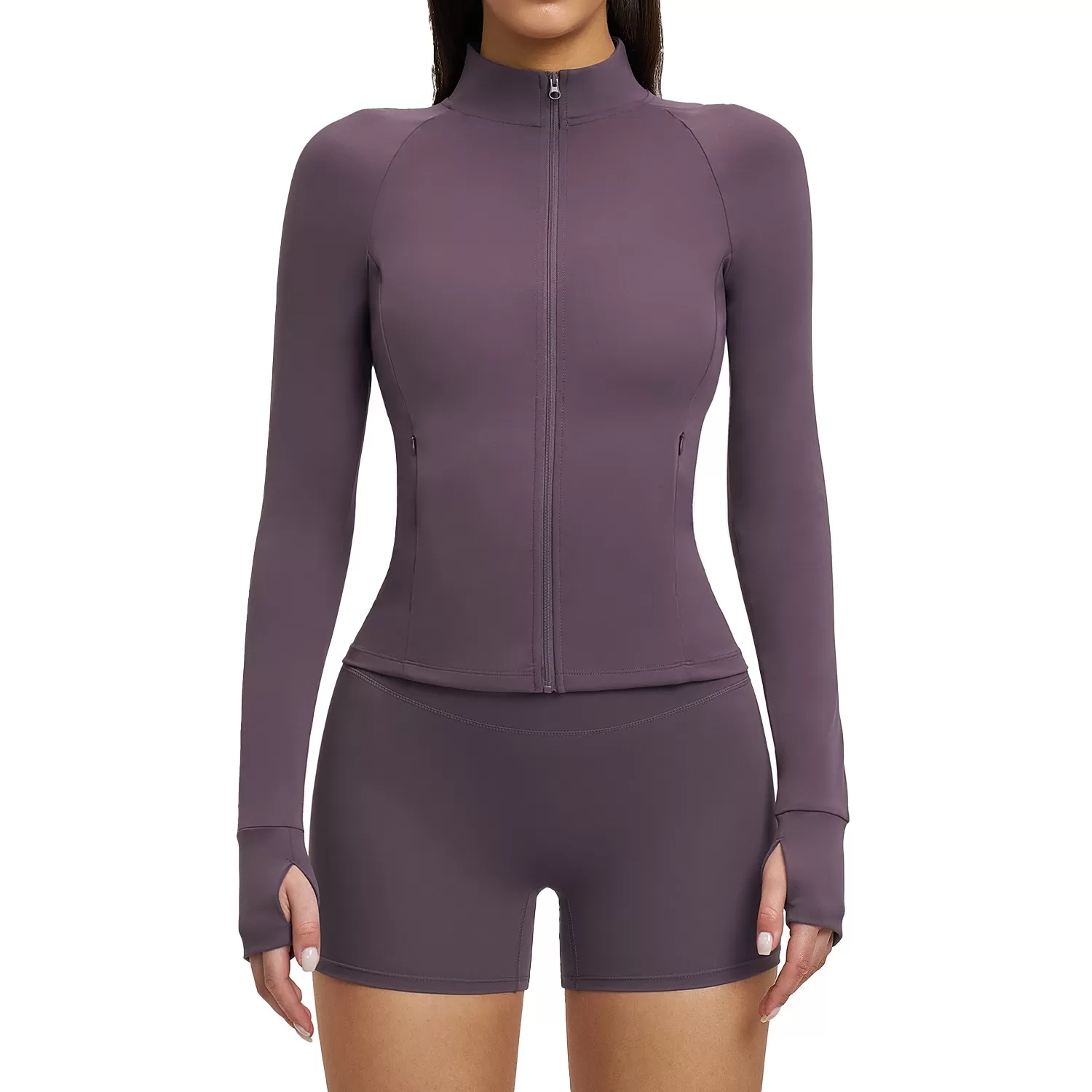 Sport High Waist Shorts Gym Fitness Jacket 2 Piece Workout Wear Women Sportswear Training Running Yoga Set FGBTZ4510