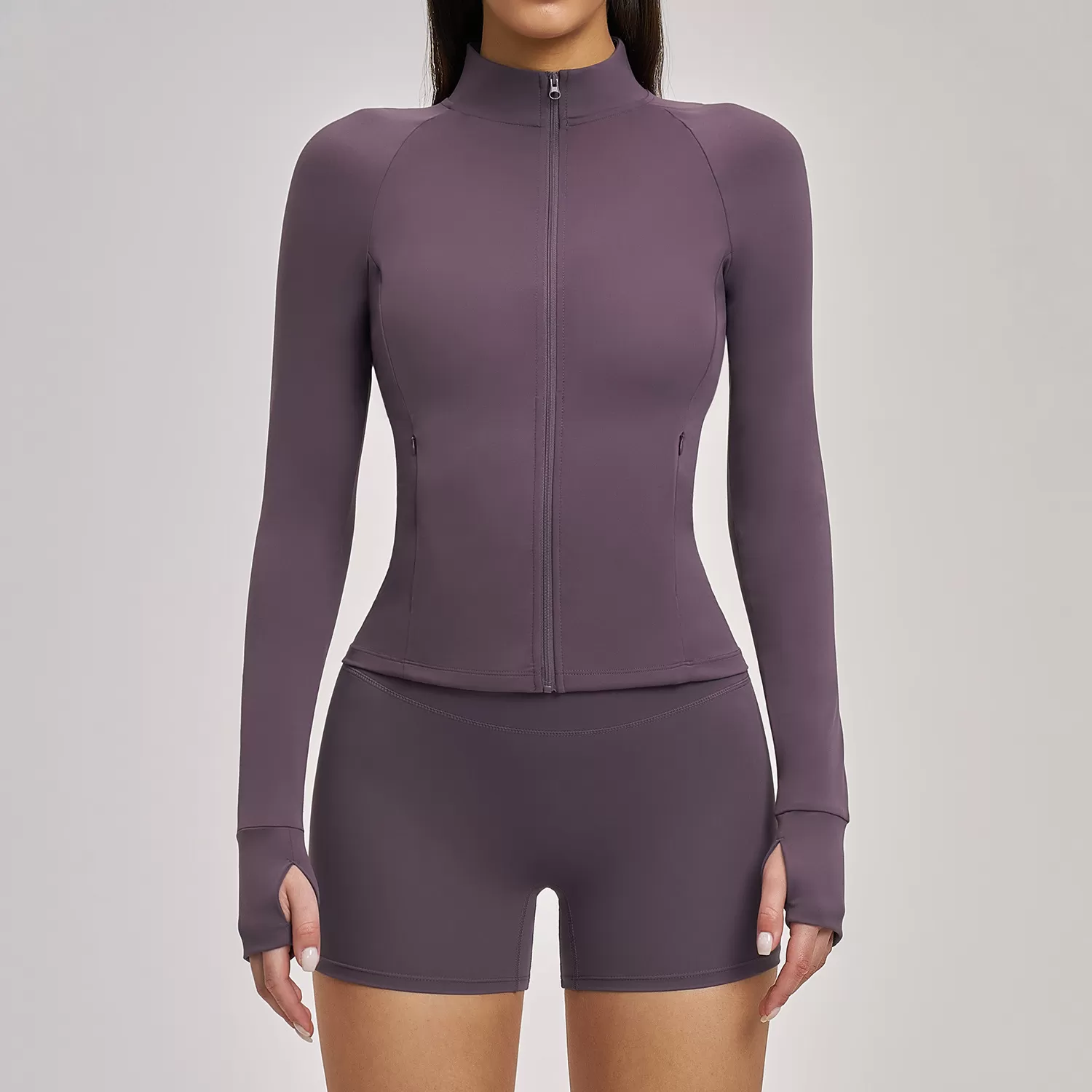 Sport High Waist Shorts Gym Fitness Jacket 2 Piece Workout Wear Women Sportswear Training Running Yoga Set FGBTZ4510