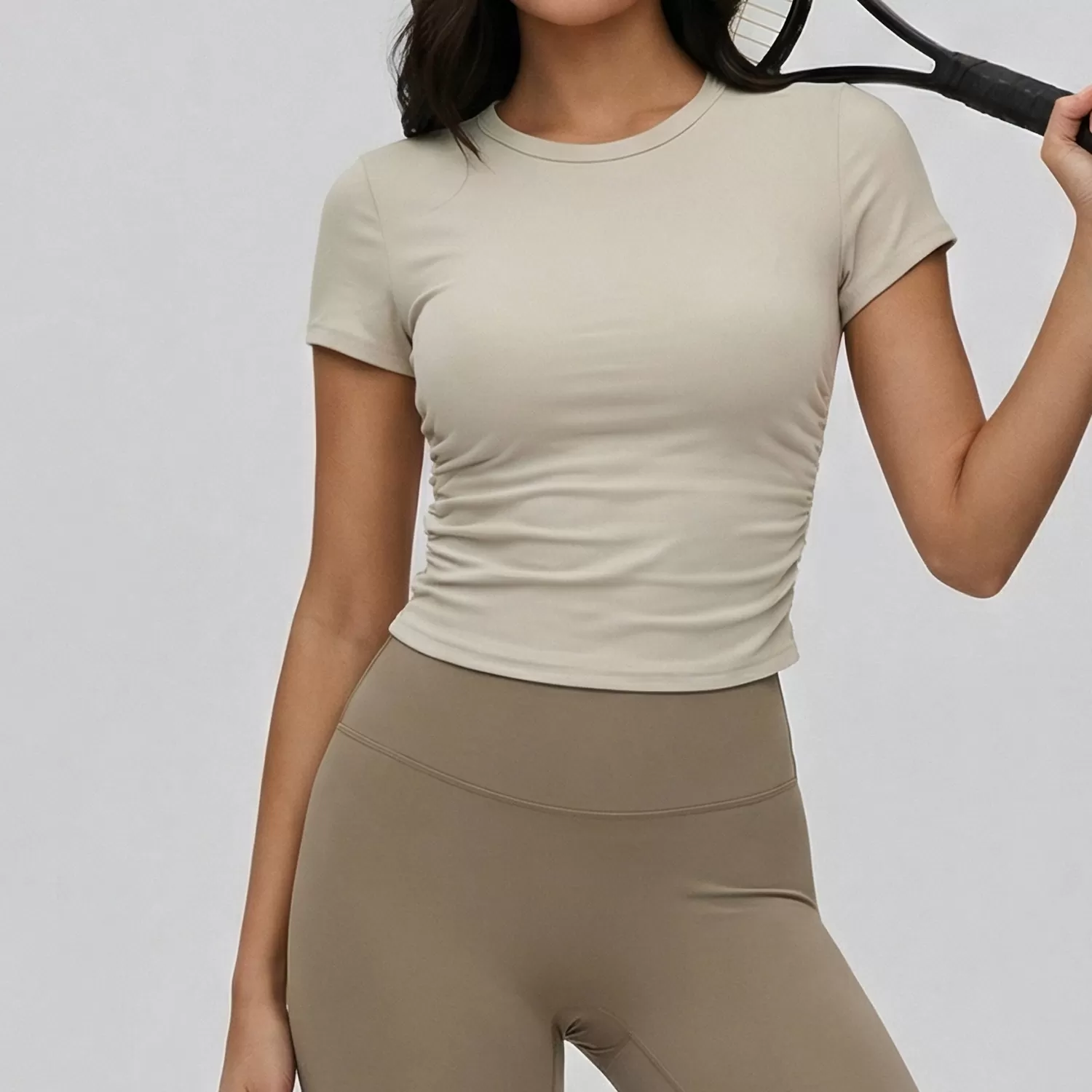 Light sage short sleeves tops