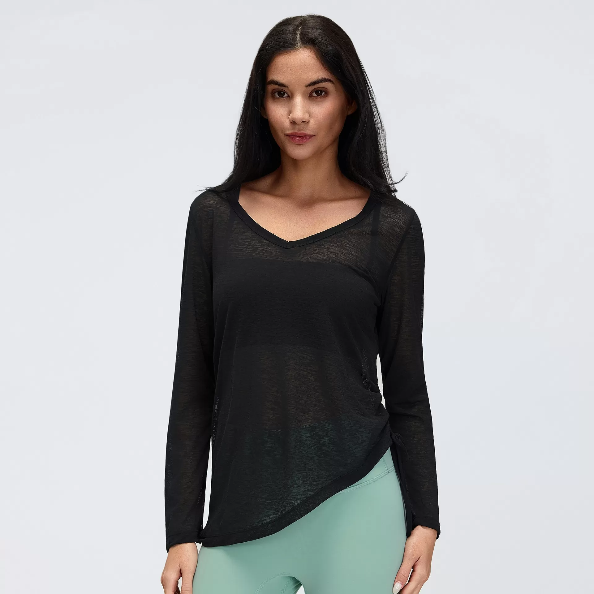 Black long sleeves tops 