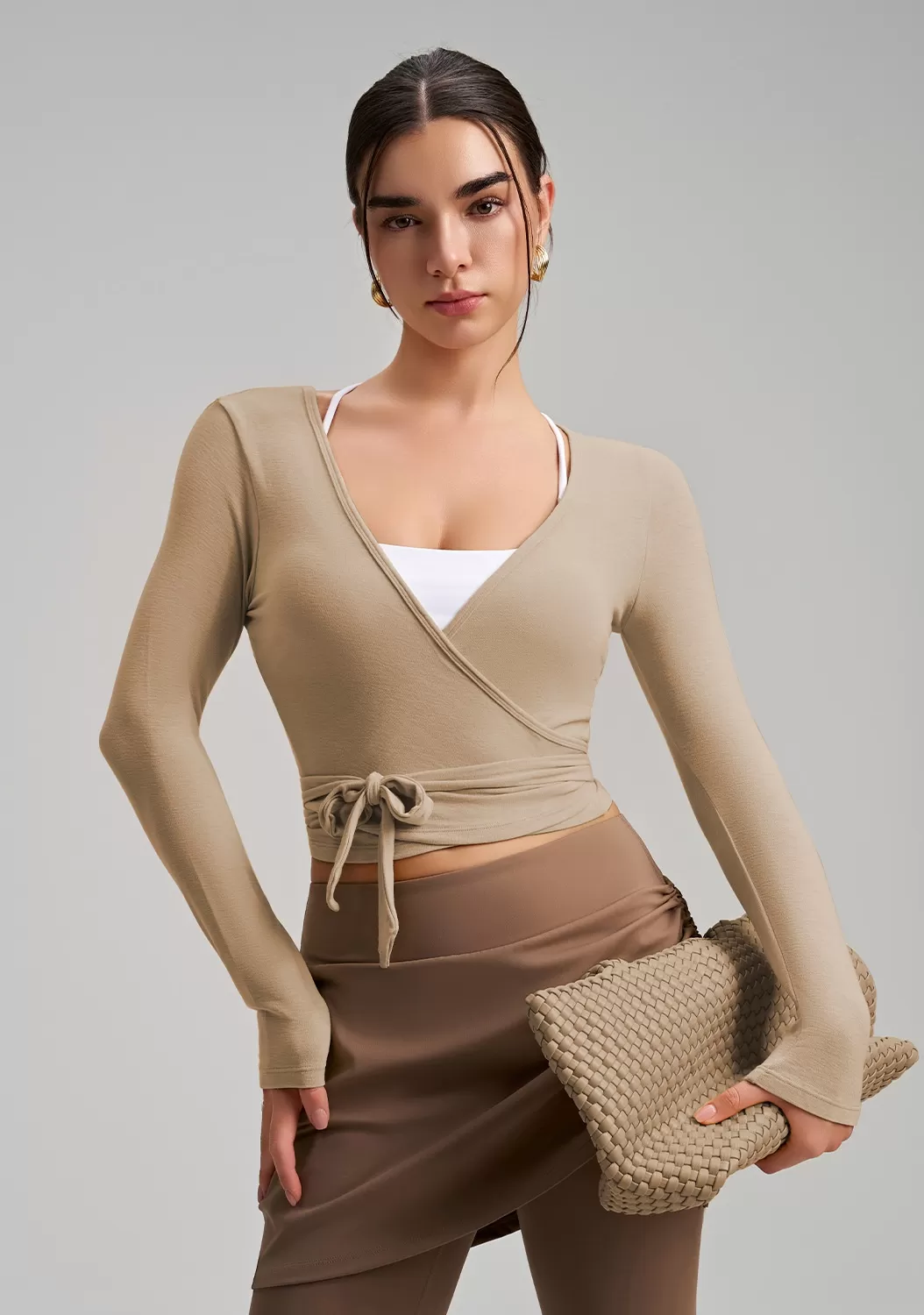 Latte long sleeves tops