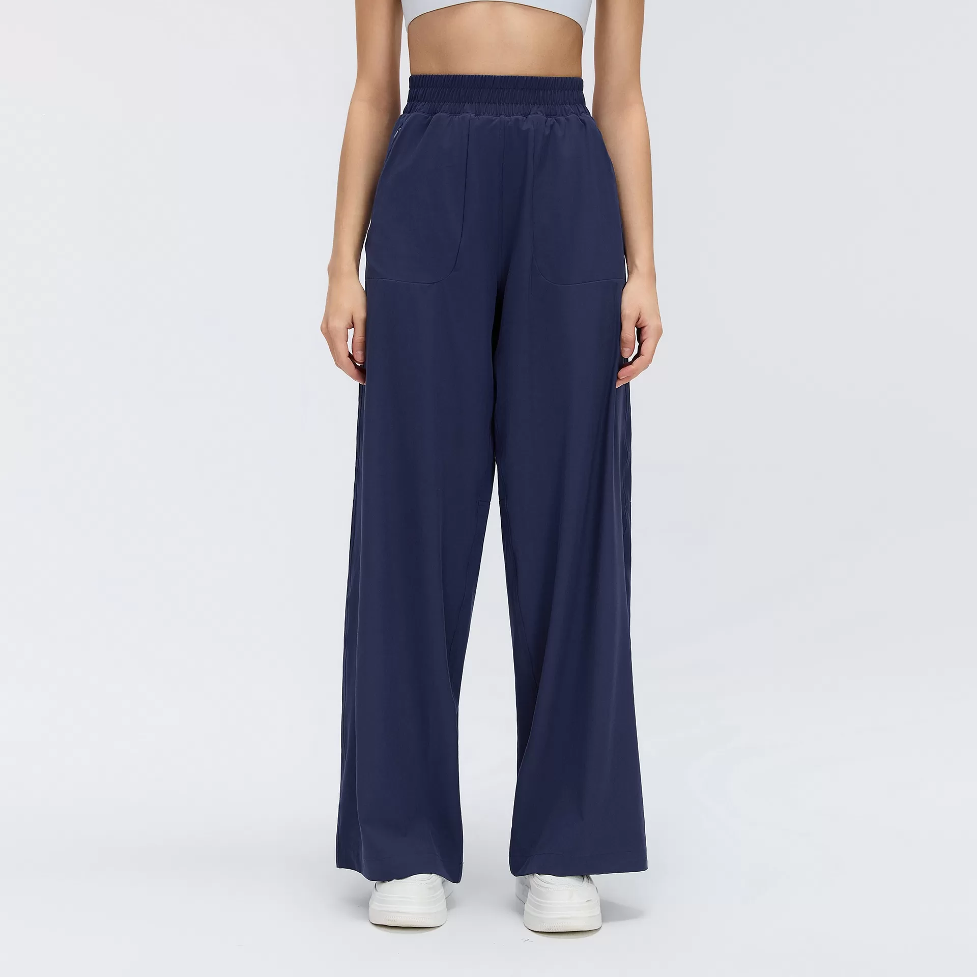 Women's Pants Straight Leg Hidden Drawstring With Pocket Pants for Ladies Yoga Sport Gym FGBD26014