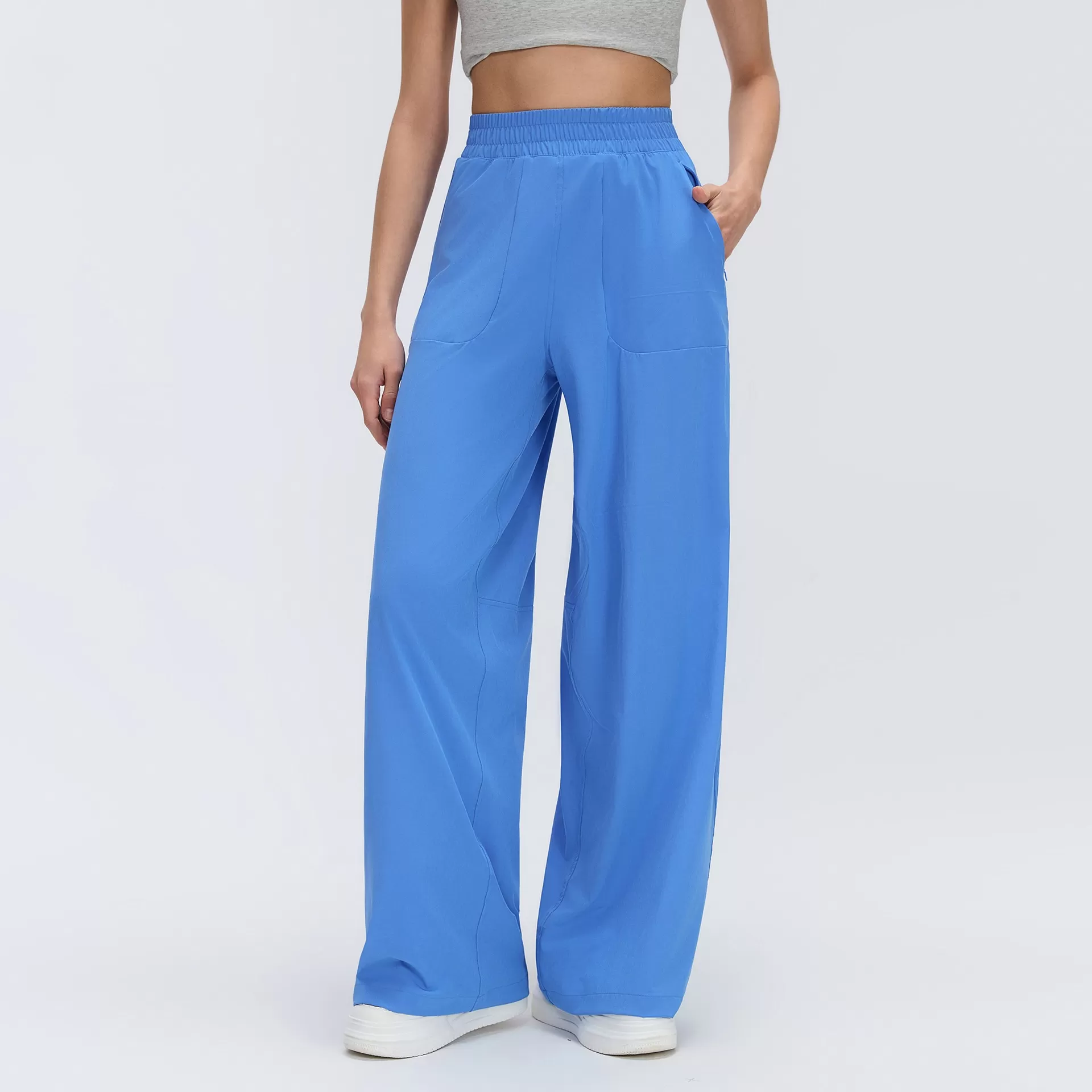 Women's Pants Straight Leg Hidden Drawstring With Pocket Pants for Ladies Yoga Sport Gym FGBD26014