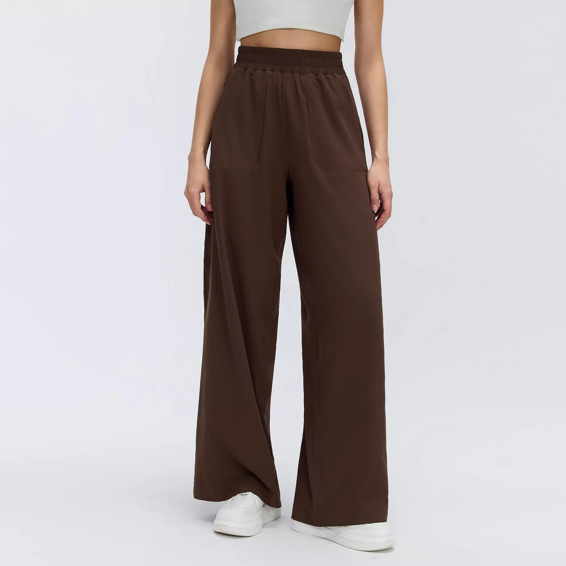 Women's Pants Straight Leg Hidden Drawstring With Pocket Pants for Ladies Yoga Sport Gym FGBD26014