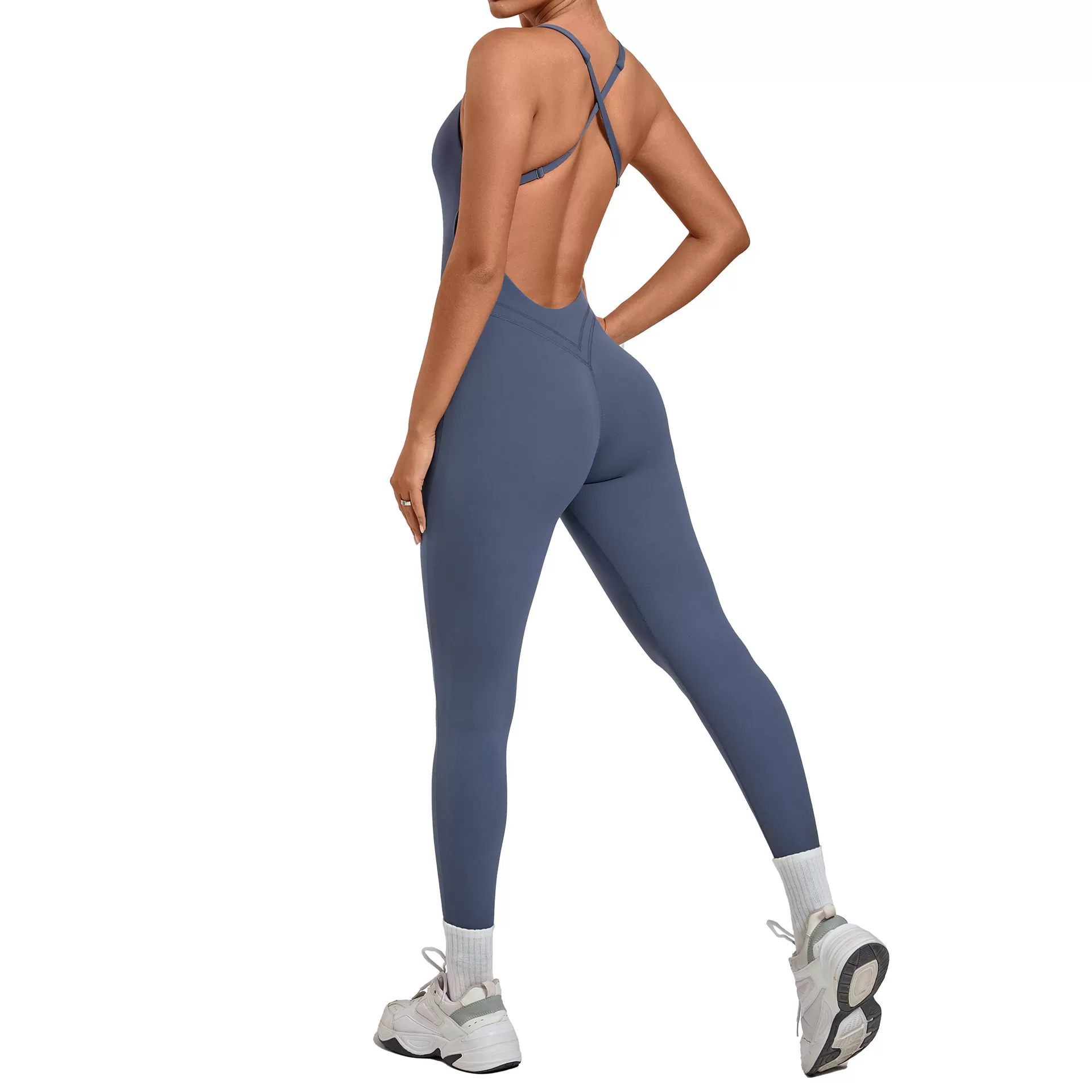 Women Gym Quick Dry One Piece Sports Yoga Jumpsuit Fitness Sleeveless Backless Bodysuits Playsuits for Ladies FGB12150