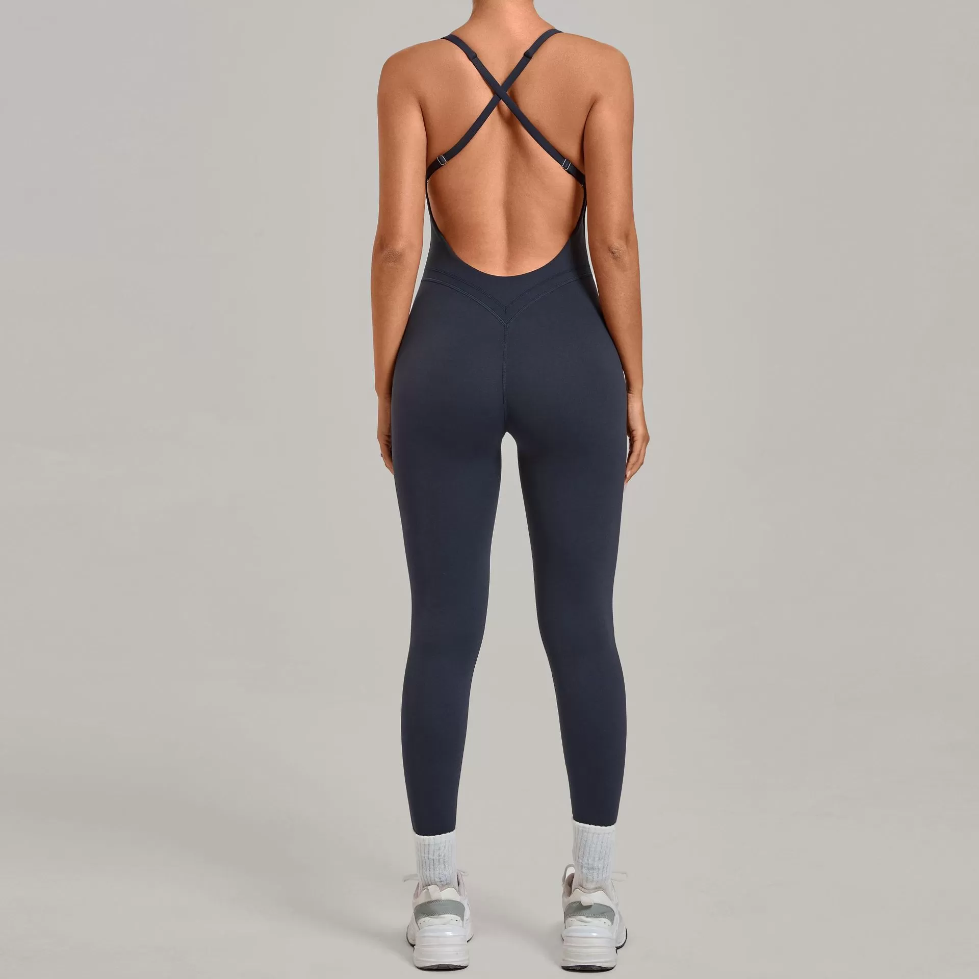 Women Gym Quick Dry One Piece Sports Yoga Jumpsuit Fitness Sleeveless Backless Bodysuits Playsuits for Ladies FGB12150