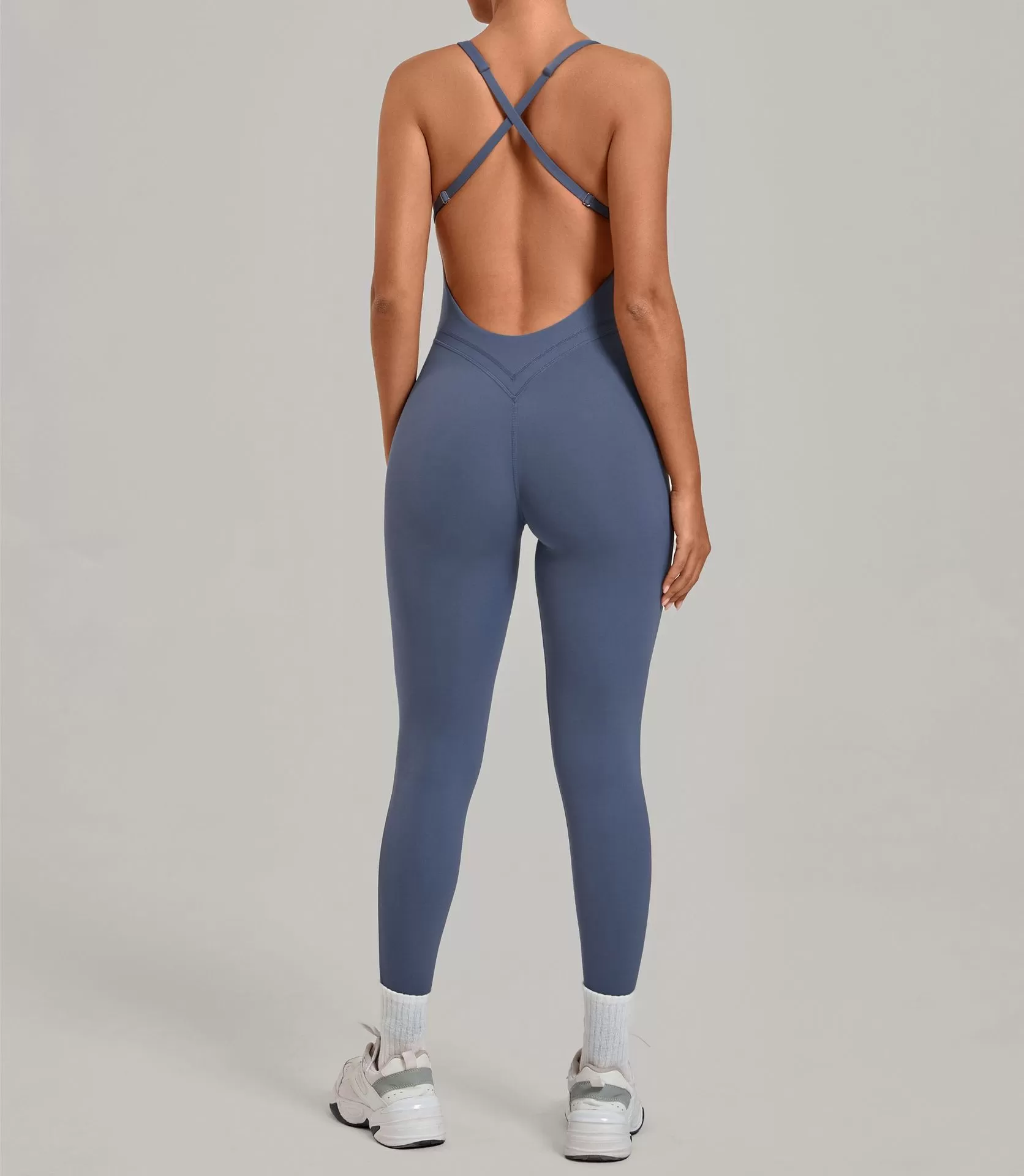 Women Gym Quick Dry One Piece Sports Yoga Jumpsuit Fitness Sleeveless Backless Bodysuits Playsuits for Ladies FGB12150