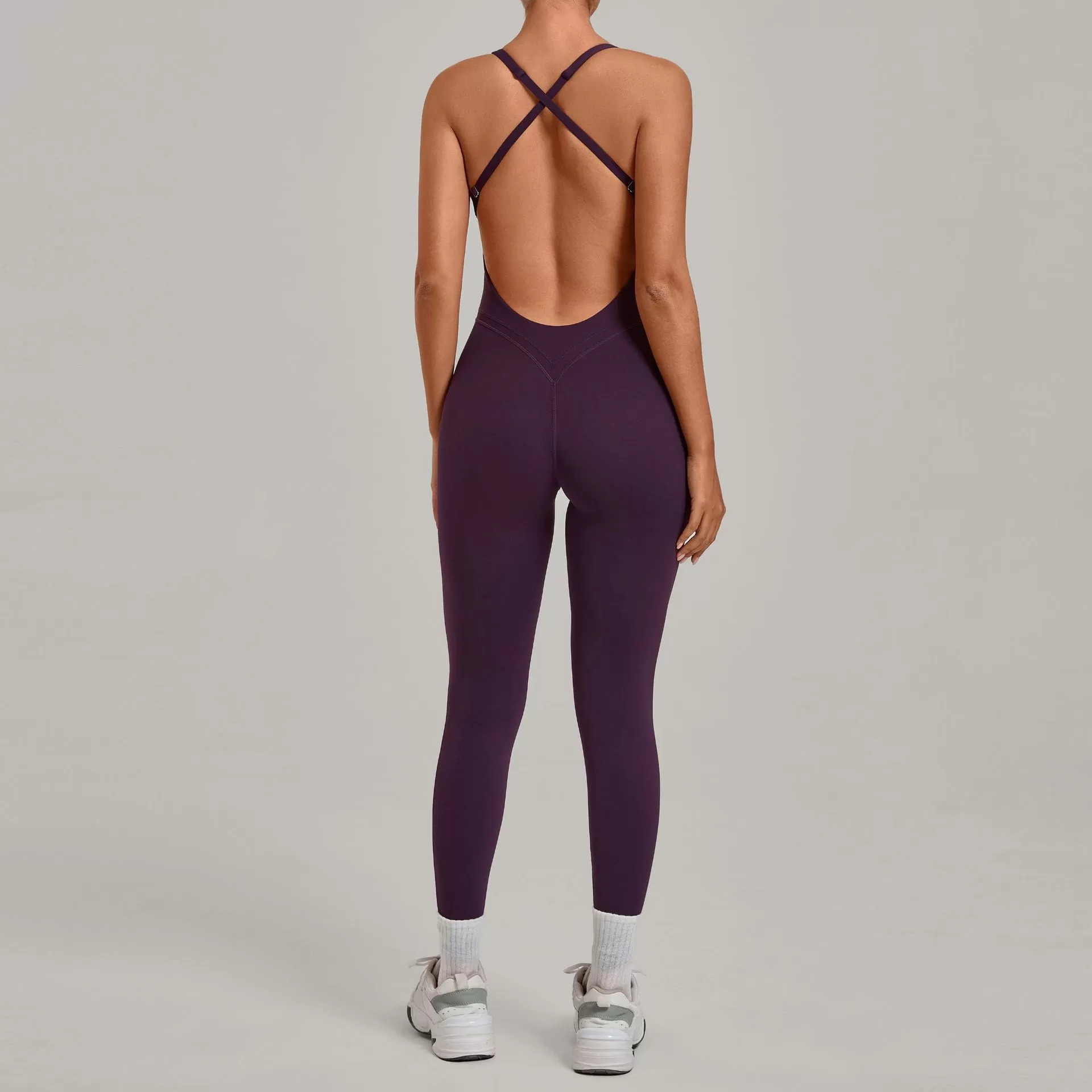 Women Gym Quick Dry One Piece Sports Yoga Jumpsuit Fitness Sleeveless Backless Bodysuits Playsuits for Ladies FGB12150