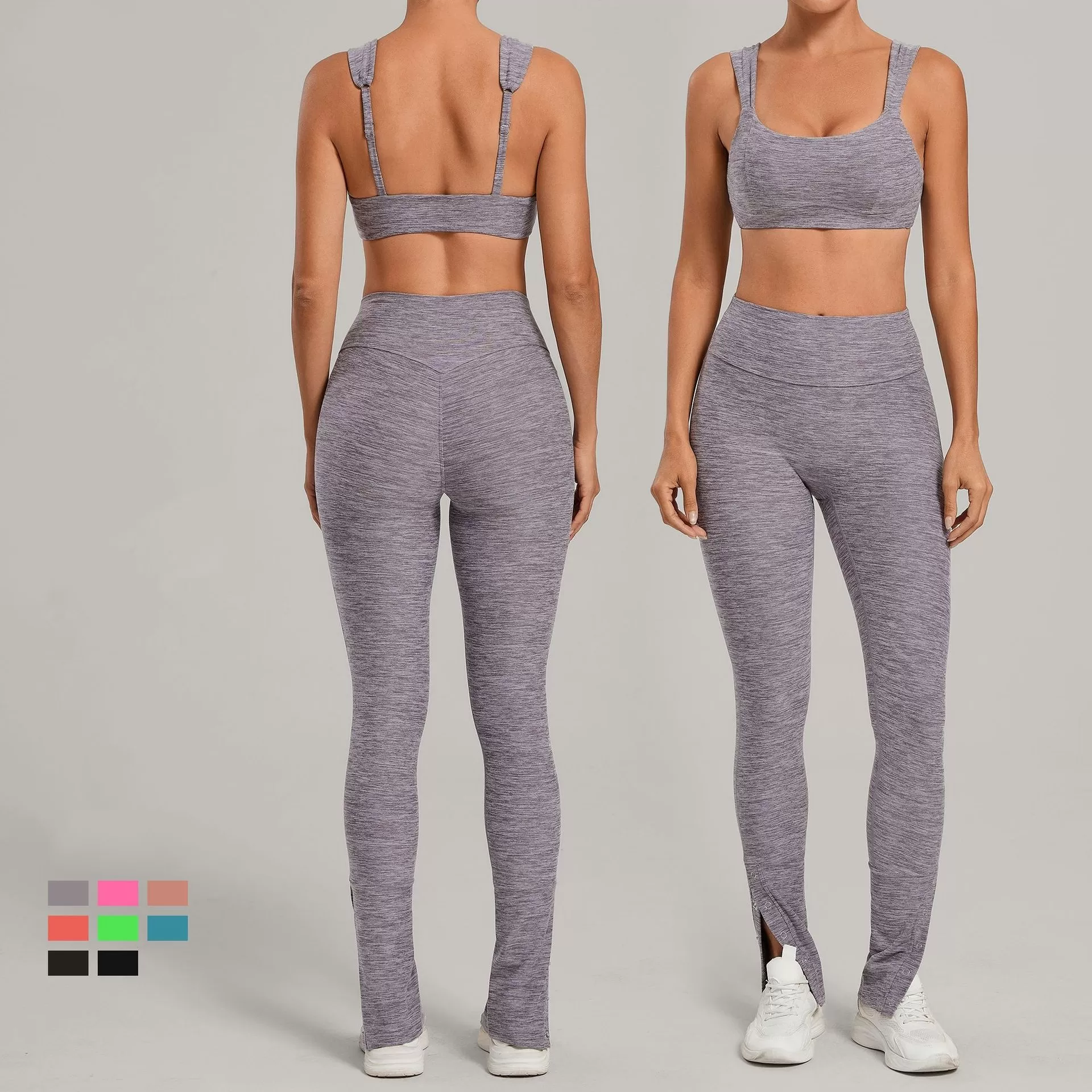 Yoga Suit Women's Bra Casual Hip Lift Flared Pants Fitness Suit Gym Sport Workout Wear Fitness Yoga Set FGB10412+29082