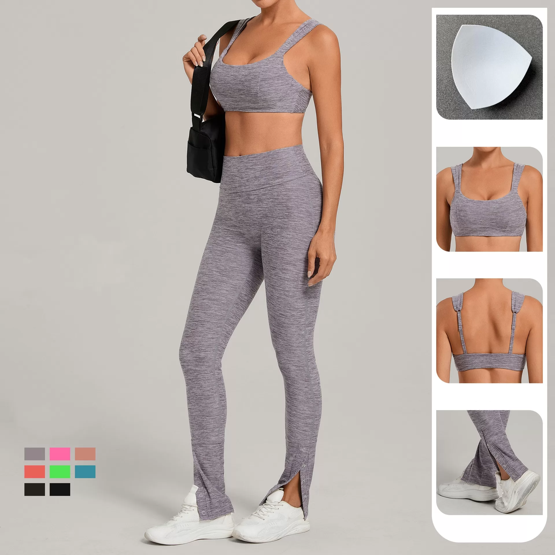 Yoga Suit Women's Bra Casual Hip Lift Flared Pants Fitness Suit Gym Sport Workout Wear Fitness Yoga Set FGB10412+29082