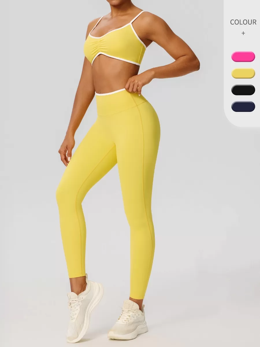 Spandex Nylon Womens Sports Set Breathable Quick Dry Fitness Yoga Sets Casual Gym Womens Sets FGB52745+52347