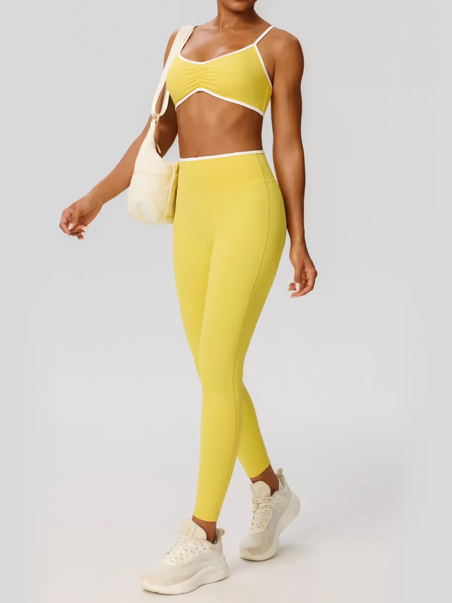 Spandex Nylon Womens Sports Set Breathable Quick Dry Fitness Yoga Sets Casual Gym Womens Sets FGB52745+52347