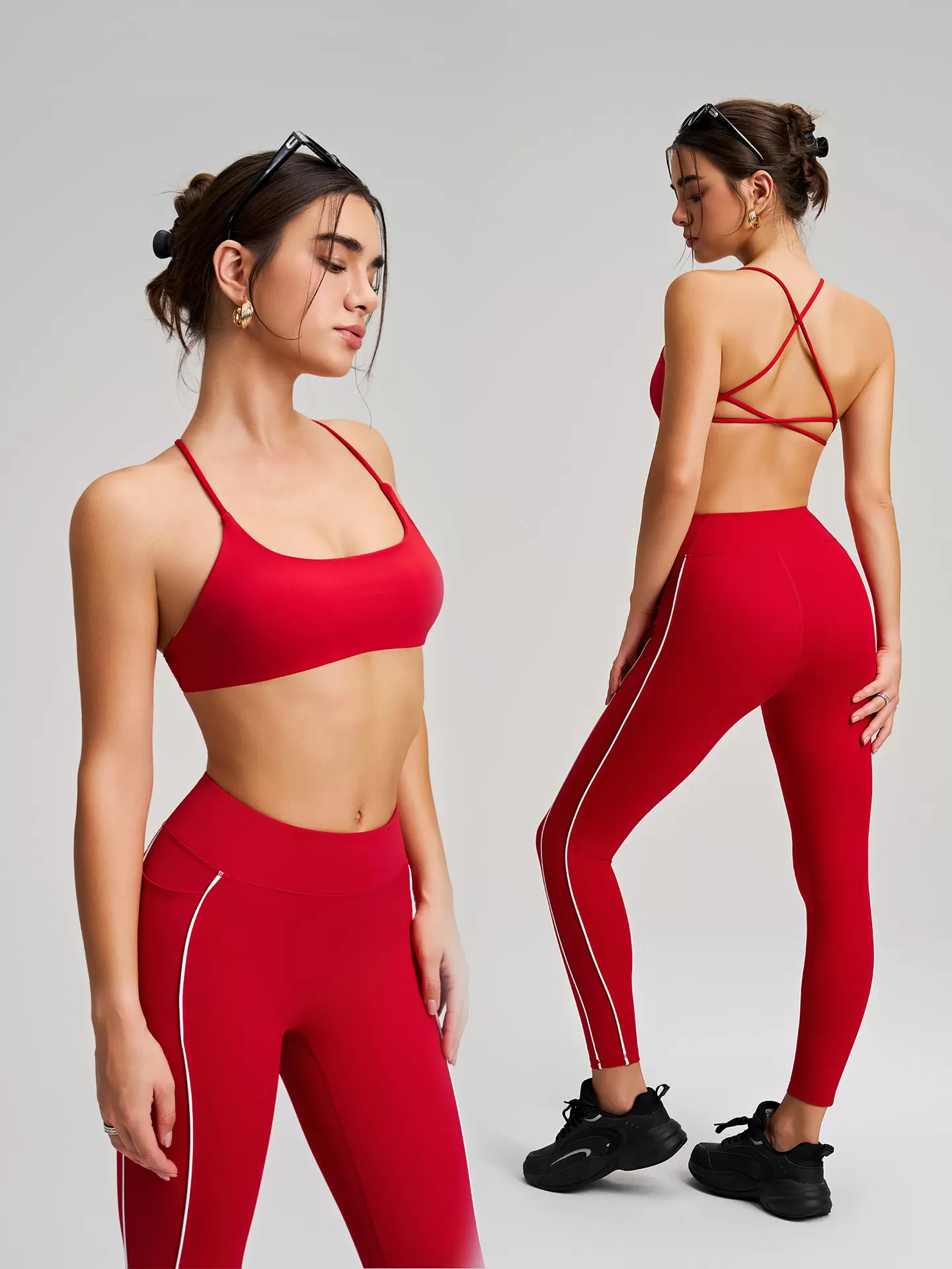 Soft and Comfortable Women 3 Piece Yoga Sets for Gym Wear / Fitness Clothing WomanYoga Sets for Active Wear FGBWXD2475+DK3460+CK5460