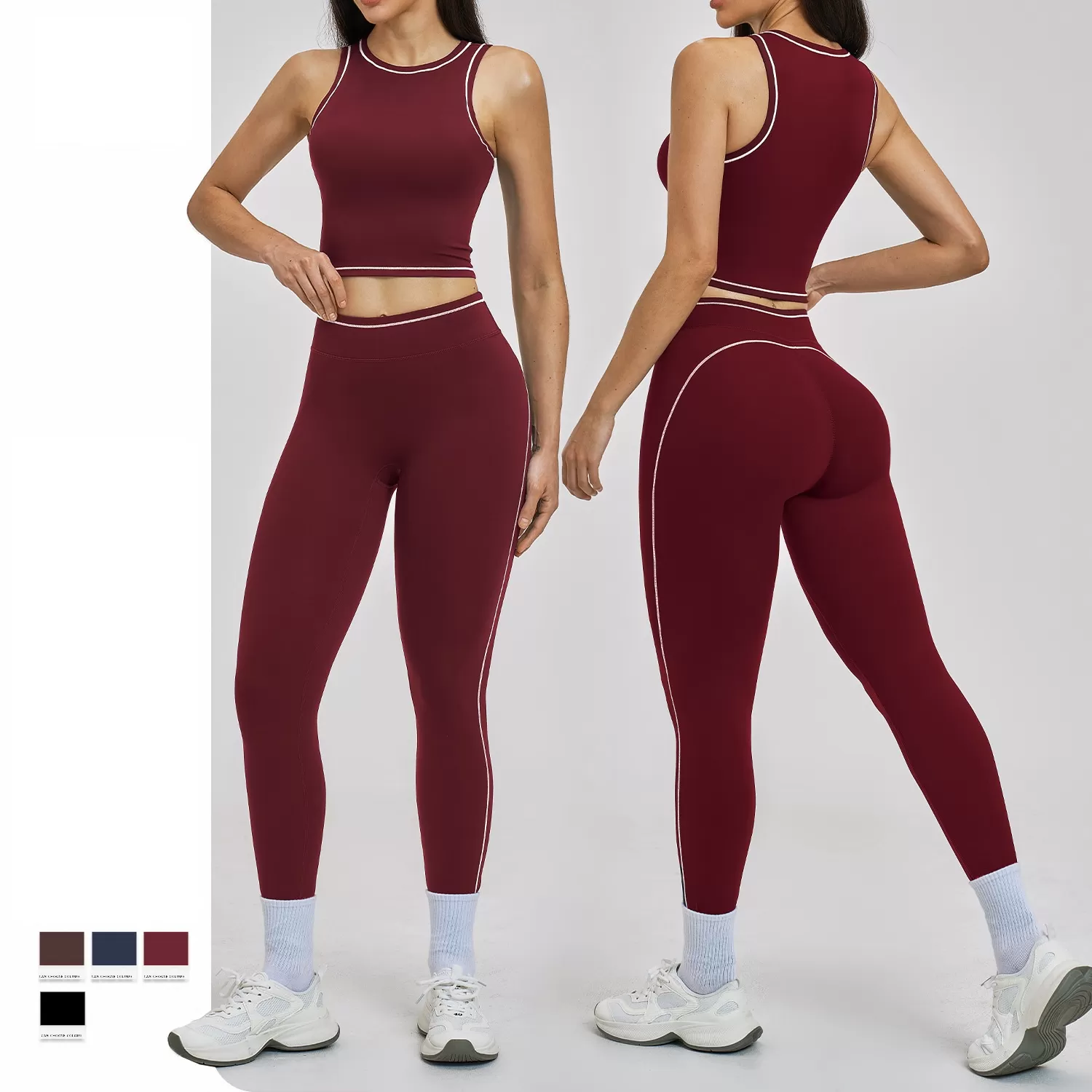 Women Fitness Sets Quick Drying Beauty Back Yoga Bra High Waist Hip Leggings Gym Sets for Women FGBTZ3562
