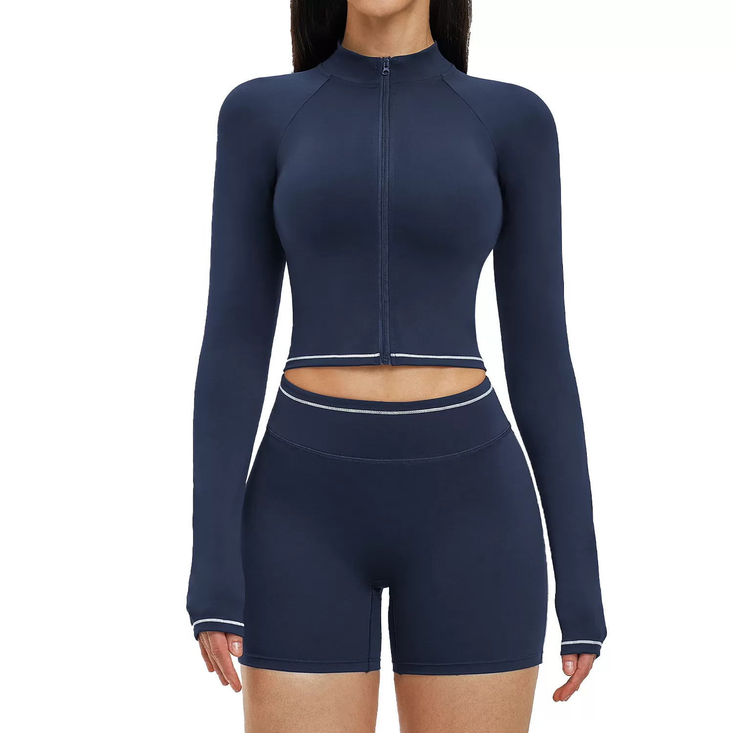 Custom Yoga Sets for Women Shorts Workout Running Activewear Gym Wear Yoga Jacket Set FGBTZ3562