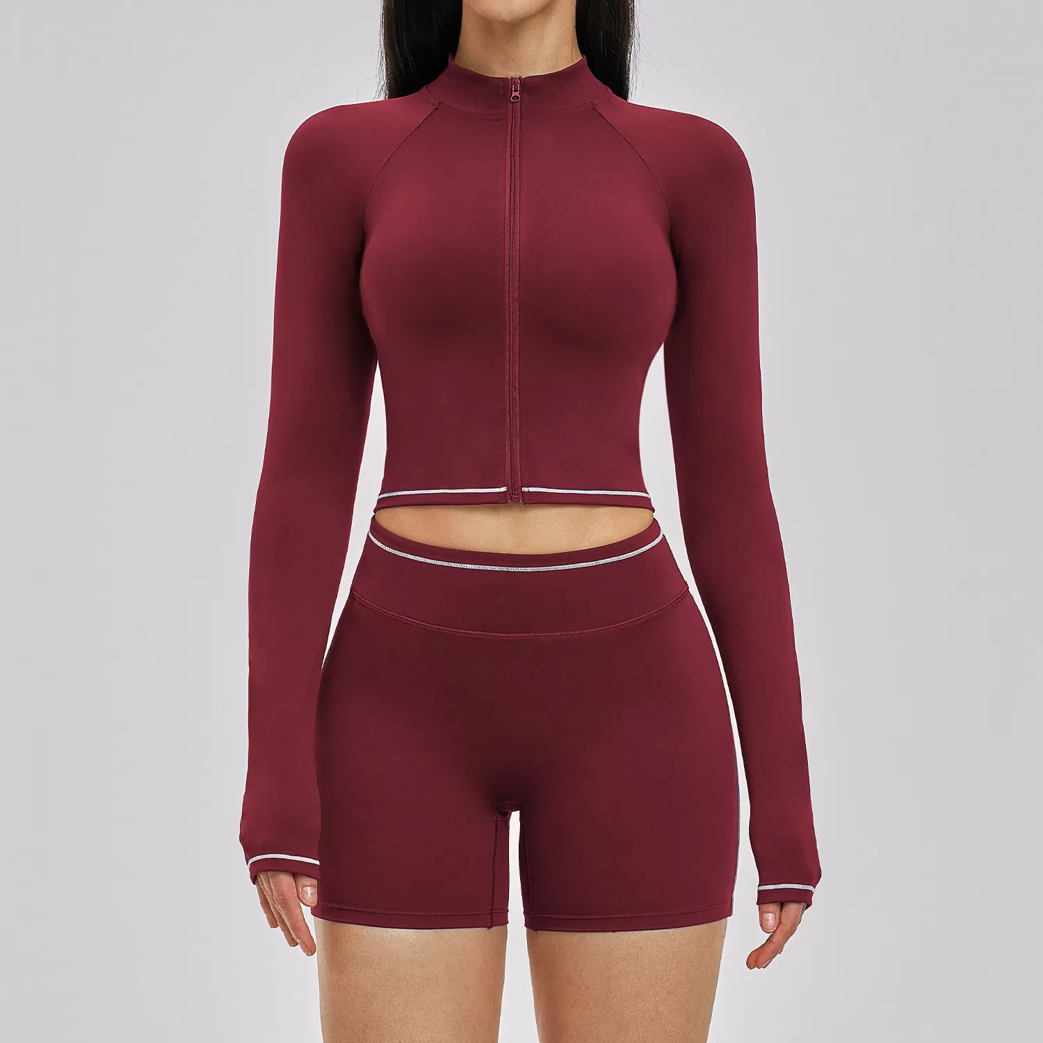 Custom Yoga Sets for Women Shorts Workout Running Activewear Gym Wear Yoga Jacket Set FGBTZ3562