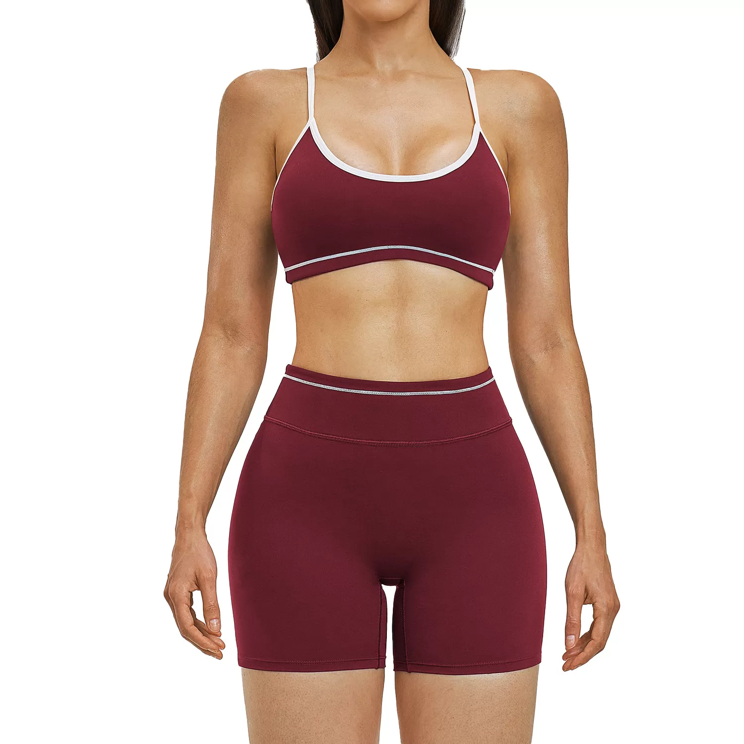 Gym Fitness Top Sports Bra Workout Shorts Wear Women's 2pcs Yoga Set FGBTZ3562