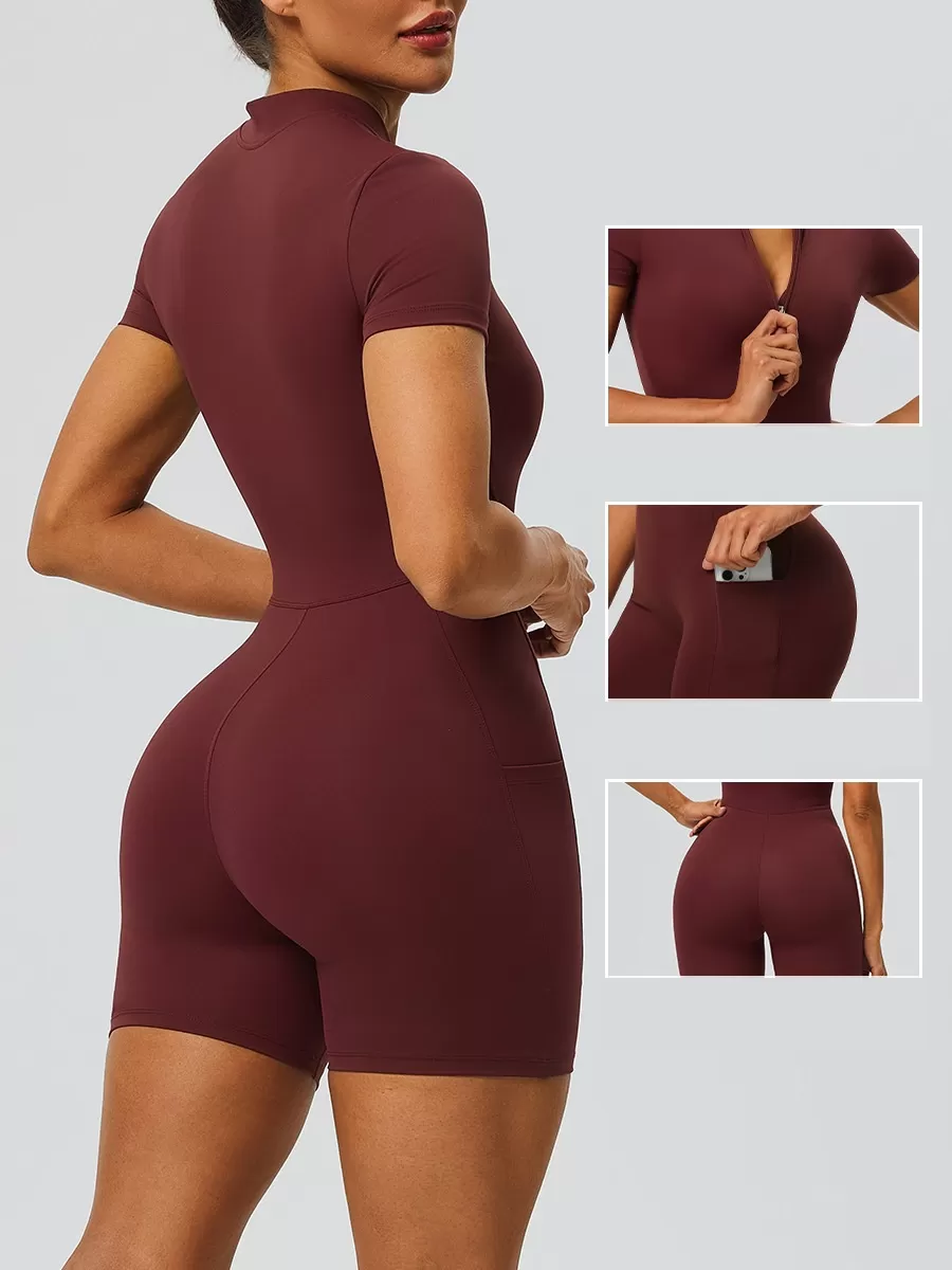 Tummy Control Yoga Jumpsuit High Elasticity Women Gym Clothing Workout Butt-lifting 1 Piece Yoga Jumpsuit FGB62202