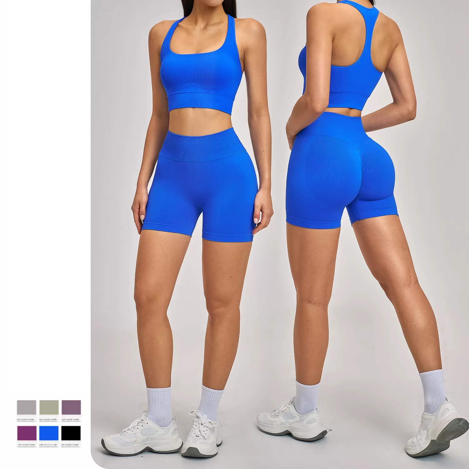 Custom Newest Sleeveless Bra Short Sports Athletic Women Quick Dry Great Elastic Workout Clothing Yoga Wear Sets FGBTZ5518
