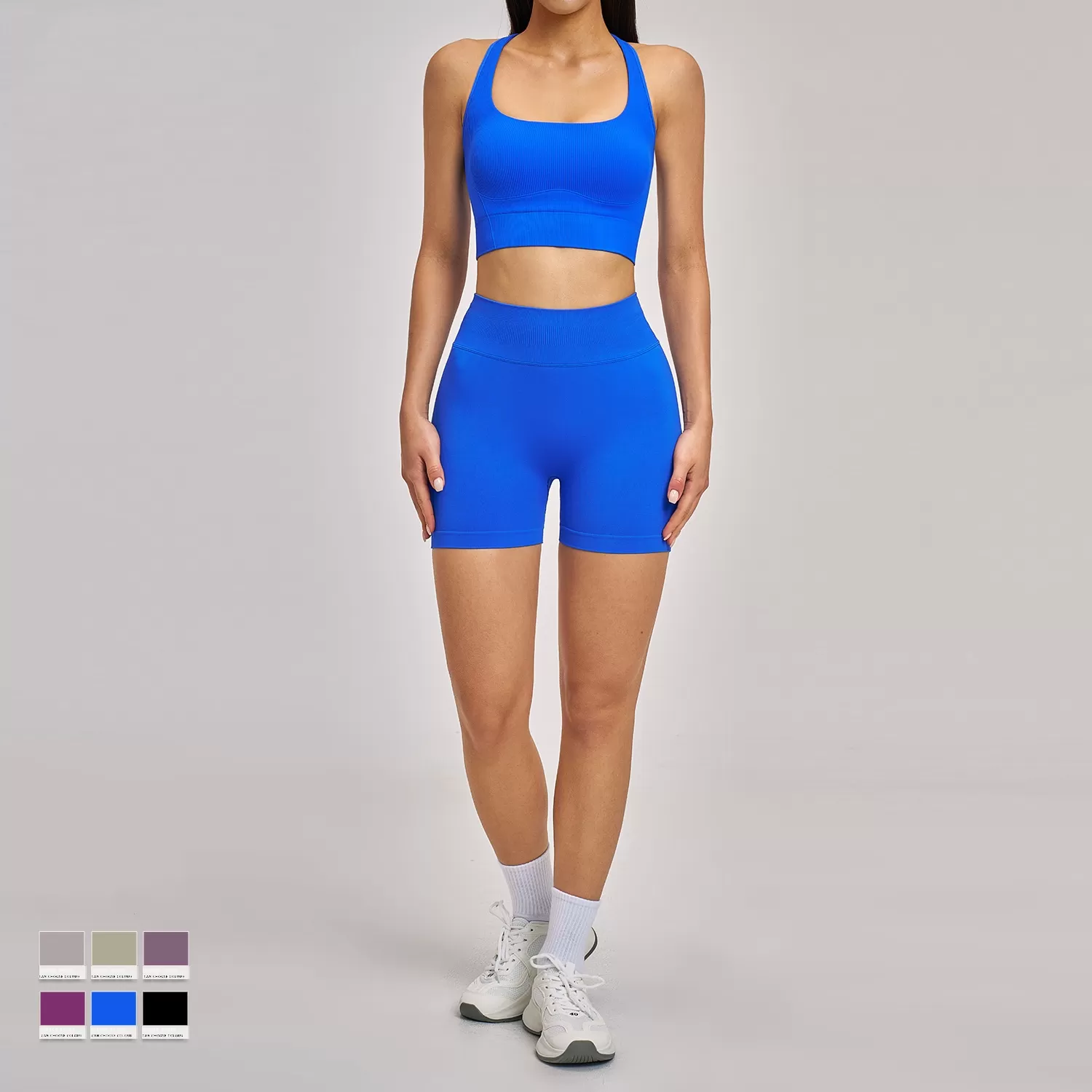 Custom Newest Sleeveless Bra Short Sports Athletic Women Quick Dry Great Elastic Workout Clothing Yoga Wear Sets FGBTZ5518