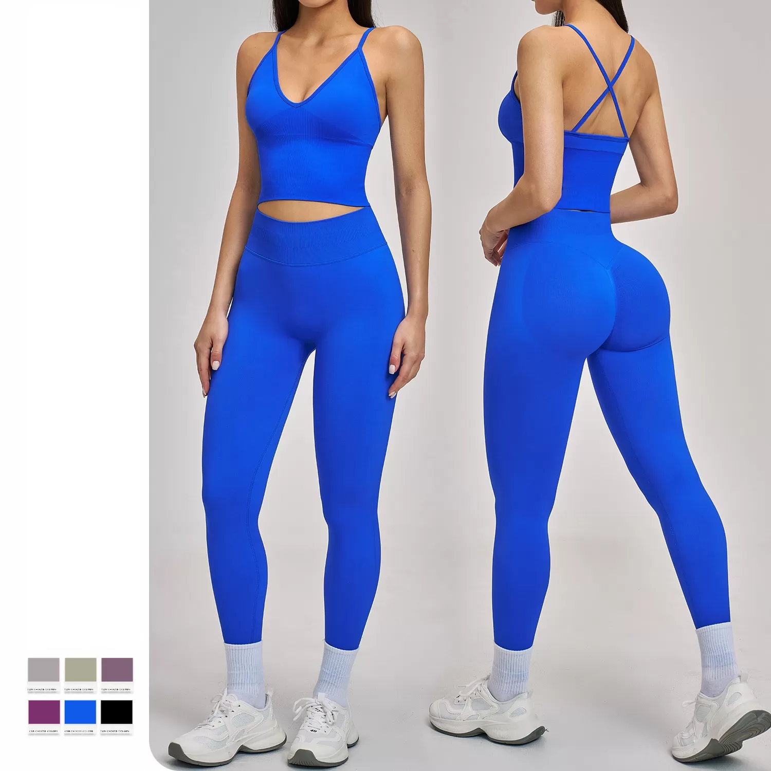 Active Yoga Sets Women Seamless Comfortable Fitness Workout Outfit High Waist Leggings Yoga Set FGBTZ5518