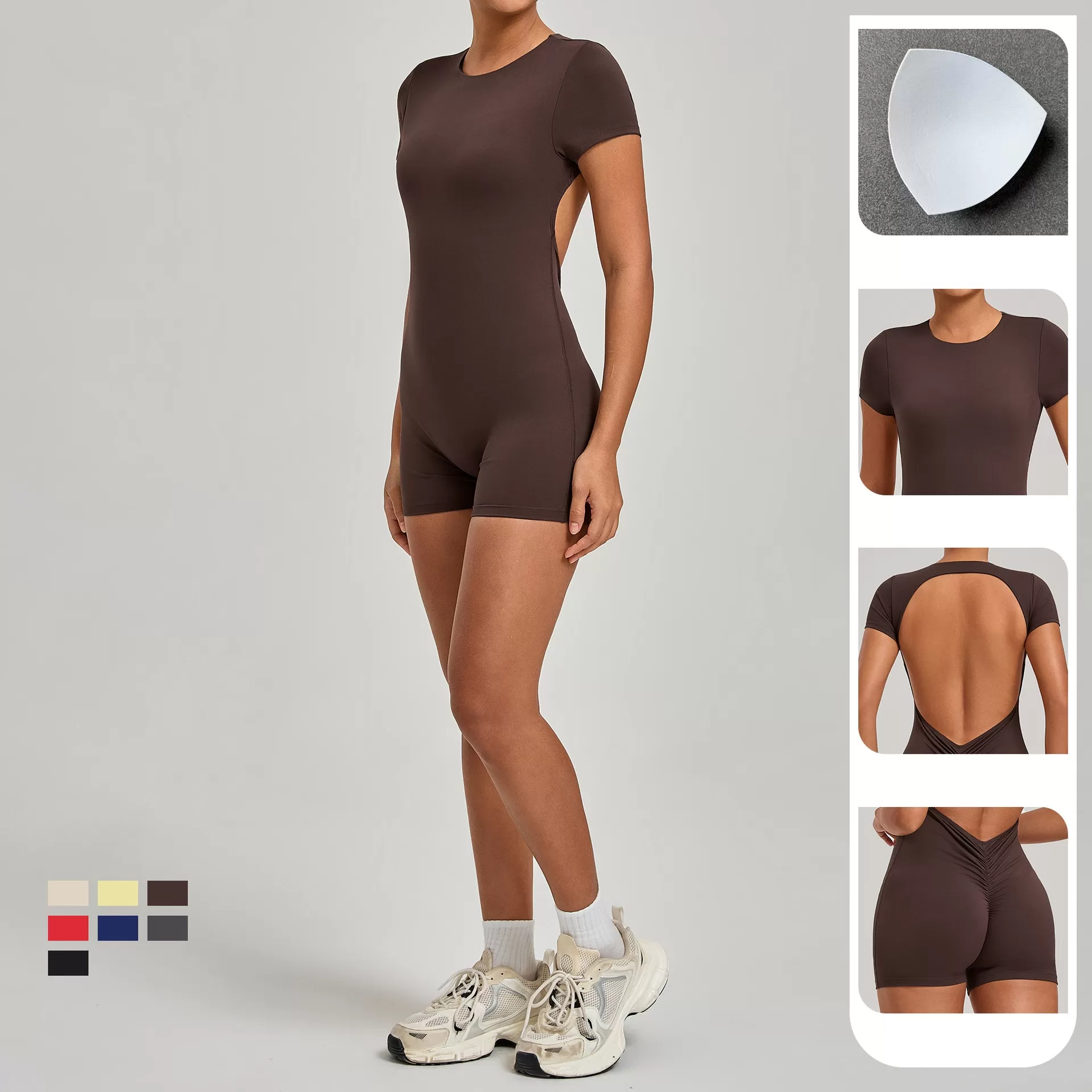 Women's Workout Quick Dry Yoga Leggings Jumpsuits Gym Fitness One Piece Yoga Jumpsuit Women FGB12142