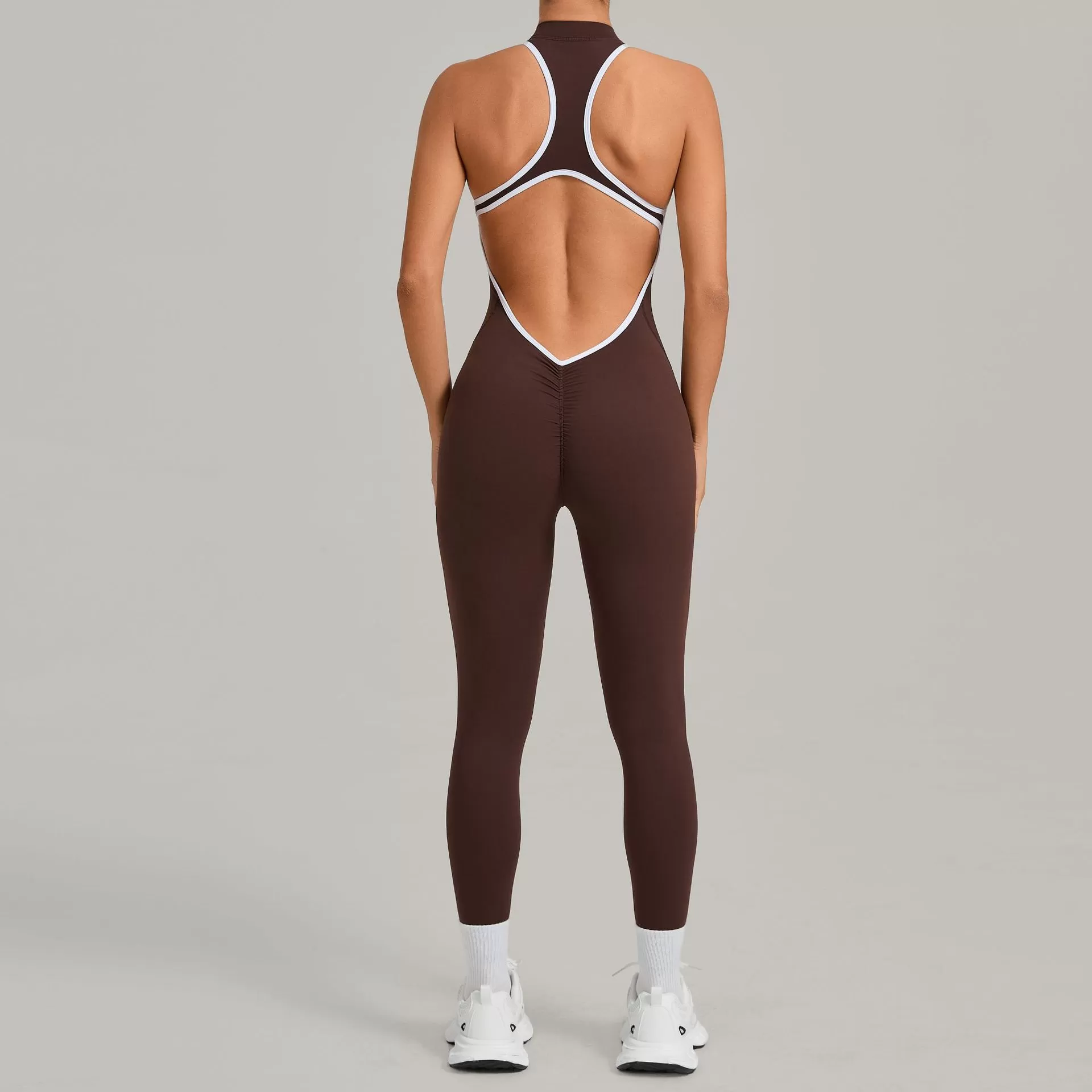 Women's Gym Jumpsuit Zip up Sports Bodysuits Jumpsuits Activewear Yoga Jumpsuits One Piece FGB26231