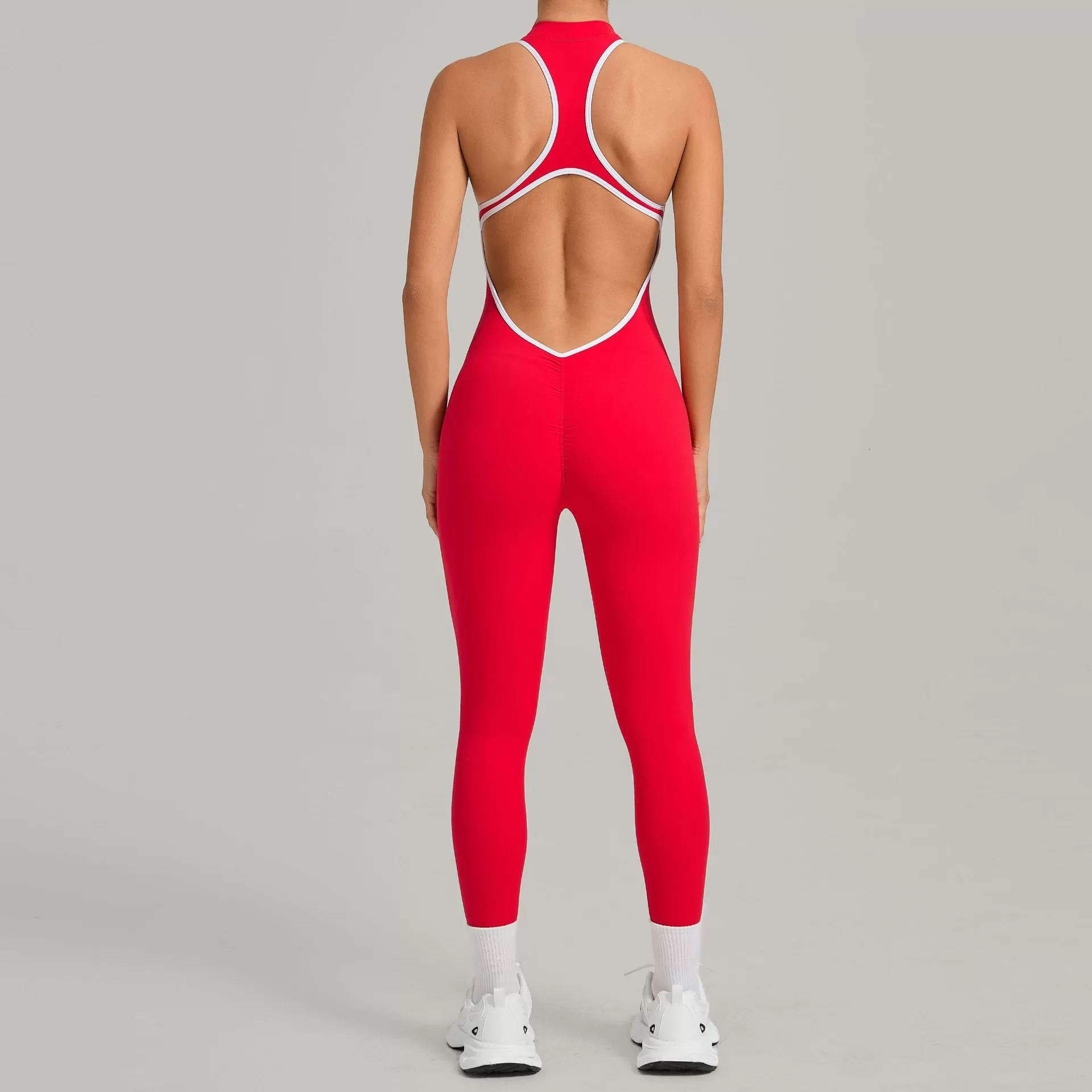 Women's Gym Jumpsuit Zip up Sports Bodysuits Jumpsuits Activewear Yoga Jumpsuits One Piece FGB26231