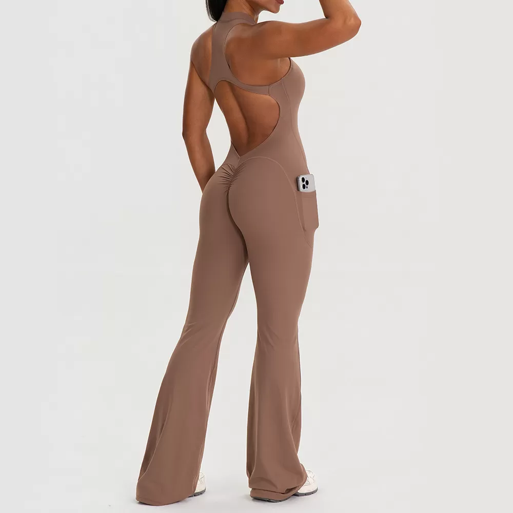 Yoga Clothes Set High Strength Workout Wear Women Gym One Piece Yoga Sports Jumpsuit FGB62105