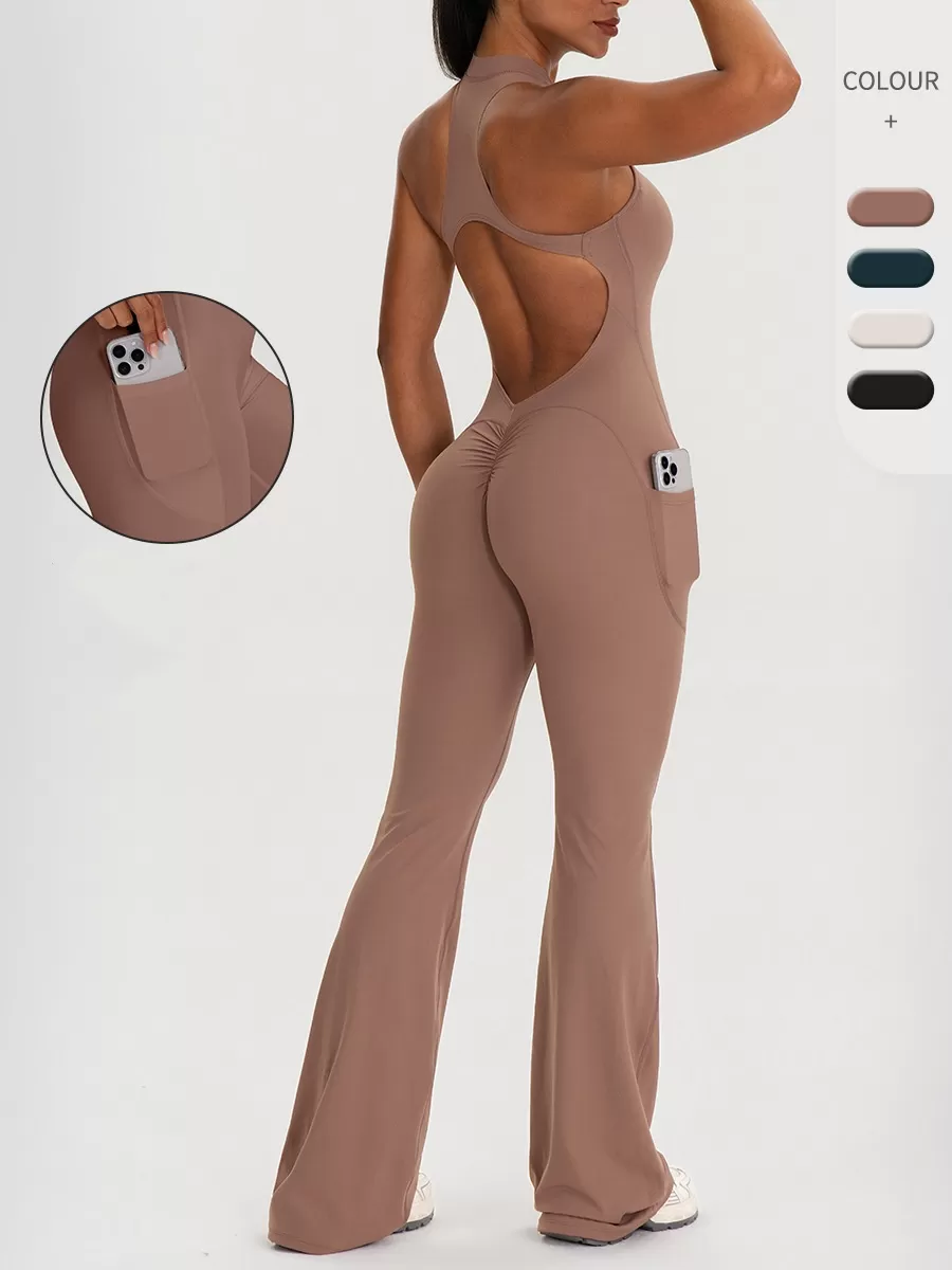 Yoga Clothes Set High Strength Workout Wear Women Gym One Piece Yoga Sports Jumpsuit FGB62105