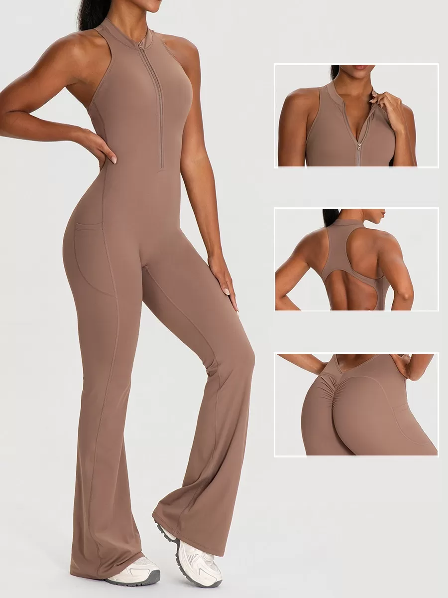 Yoga Clothes Set High Strength Workout Wear Women Gym One Piece Yoga Sports Jumpsuit FGB62105