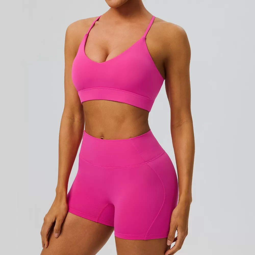 New Custom Made Breathable Yoga Set for Women Top Seller Plain Color Woman Yoga Set Made in Best Material Yoga Sets FGB52749+52461