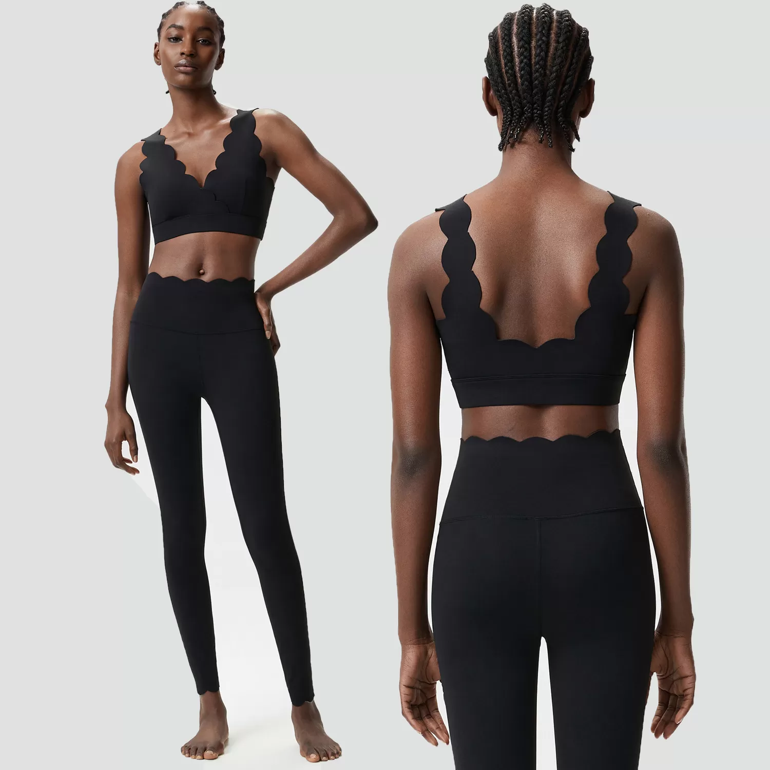 Tights Yoga Sets Fitness Women Sport Outfit Wholesale Sports Clothing Running Wear Leggings Set Women's Gym Clothes Yoga Clothes FGBYB604+LP447