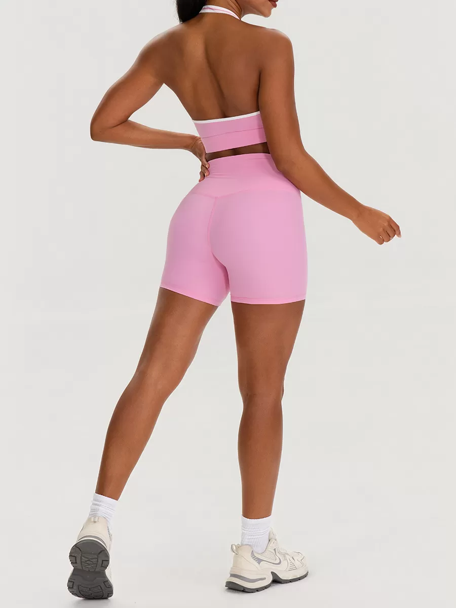 Women 2-Piece Fitness Yoga Shorts Wear Sports Bra Yoga Sets with the Yoga Wear FGB62718+62419