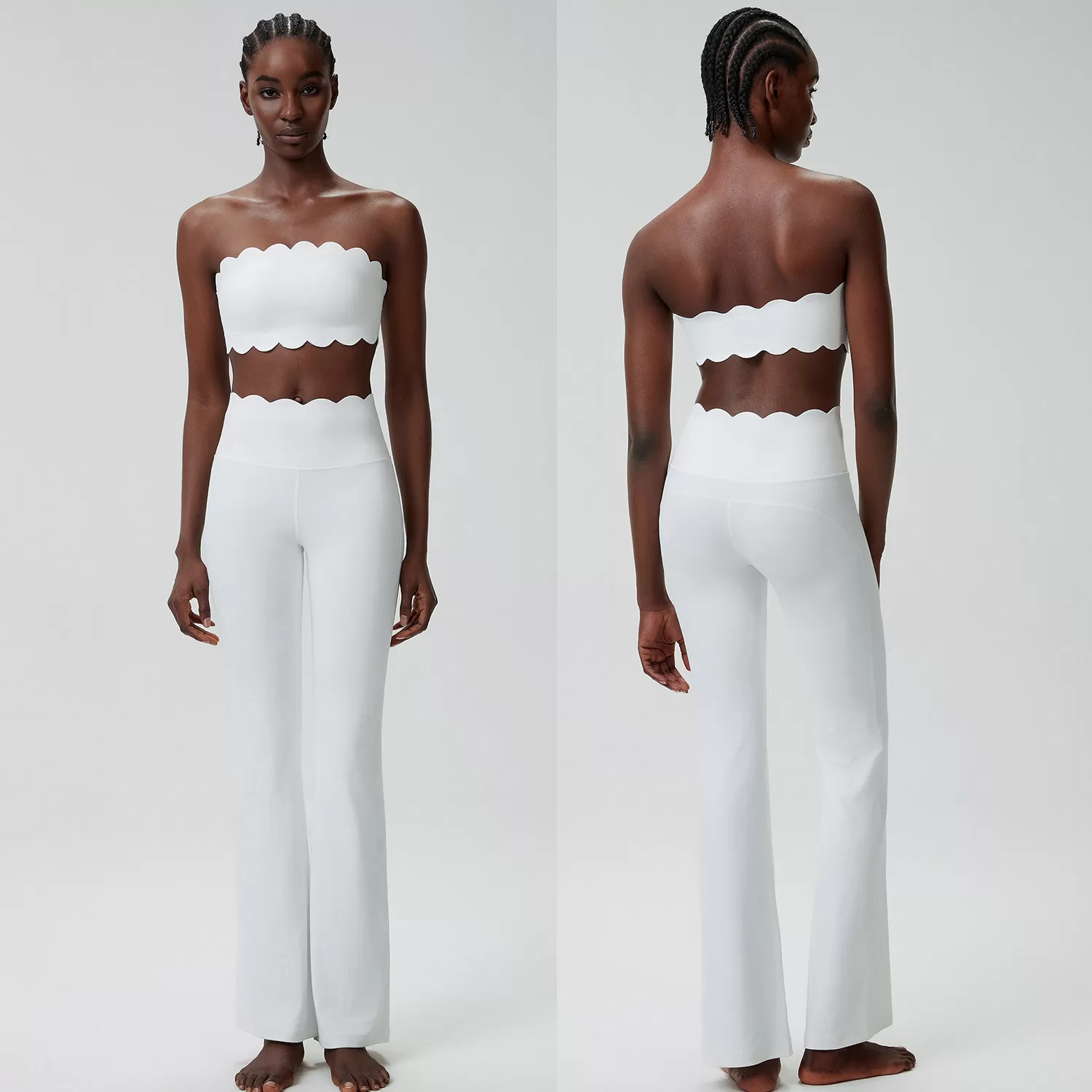 Activewear Two Piece Gym Sports Workout Wear Custom Logo Active Wear Gym Fitness Clothes Yoga Set Women FGBYB608+LP641