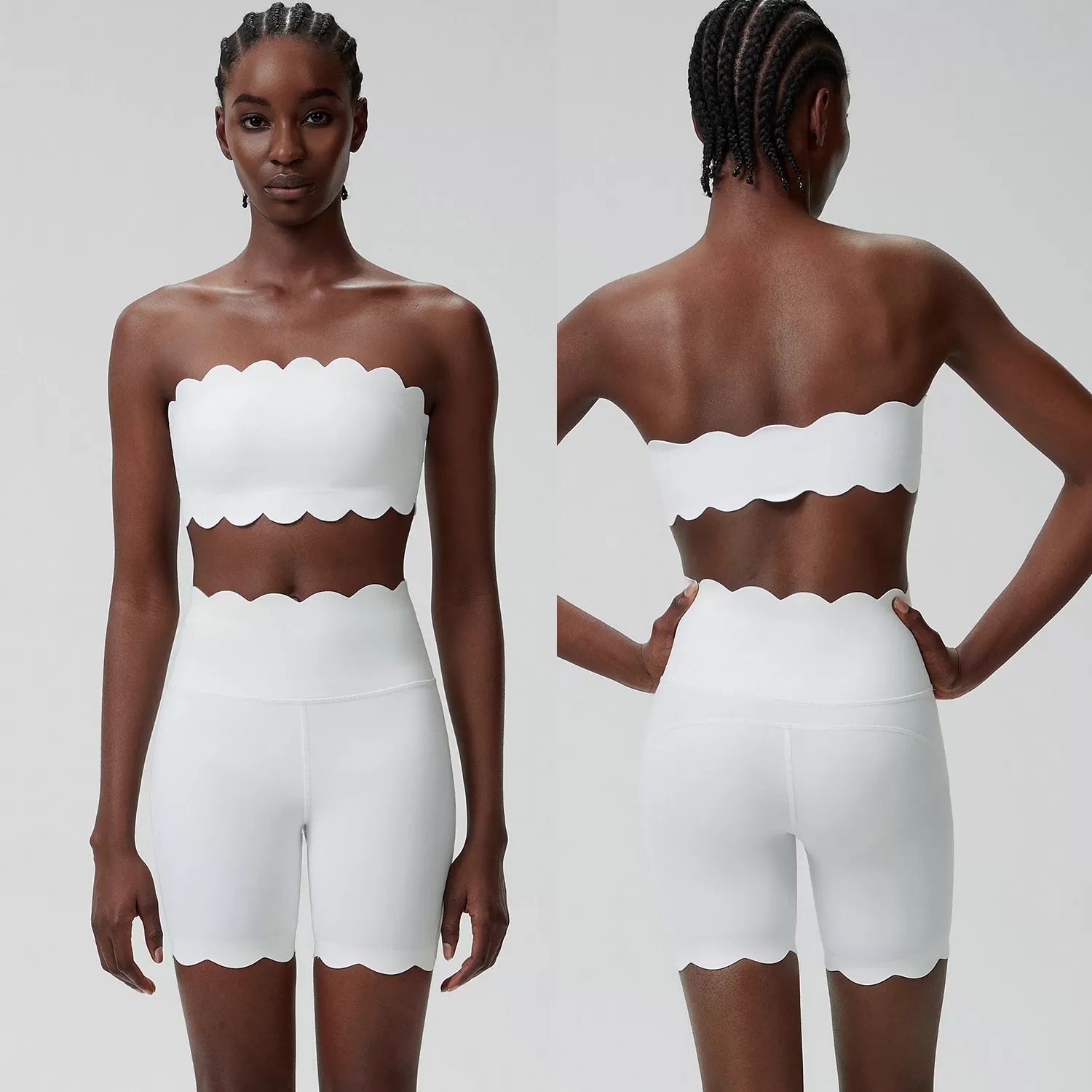 Women's Solid Yoga Gym Fitness Clothing Set Quick Dry Breathable Yoga Shorts Sports Bra Sets FGBYB608+LPH456