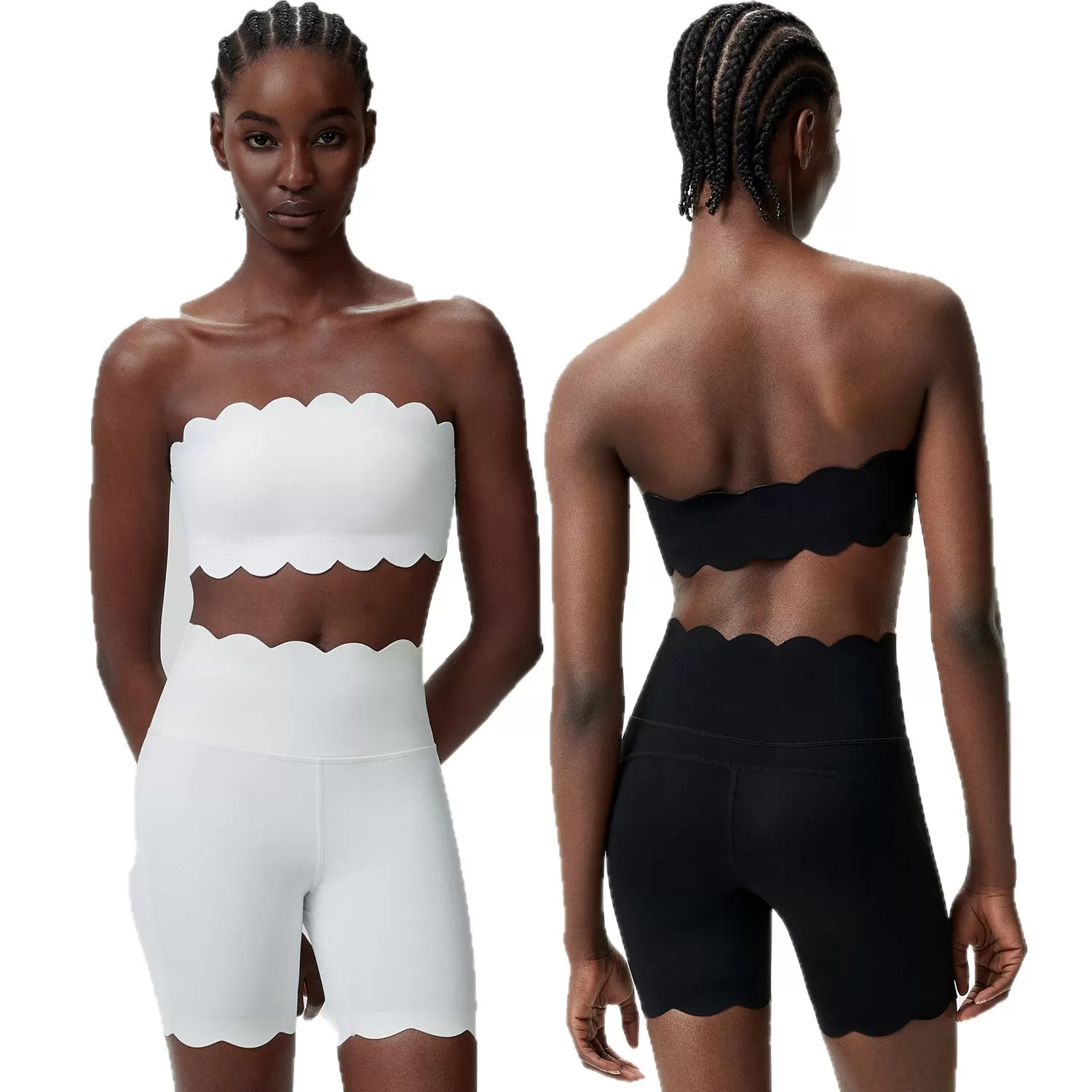 Women's Solid Yoga Gym Fitness Clothing Set Quick Dry Breathable Yoga Shorts Sports Bra Sets FGBYB608+LPH456