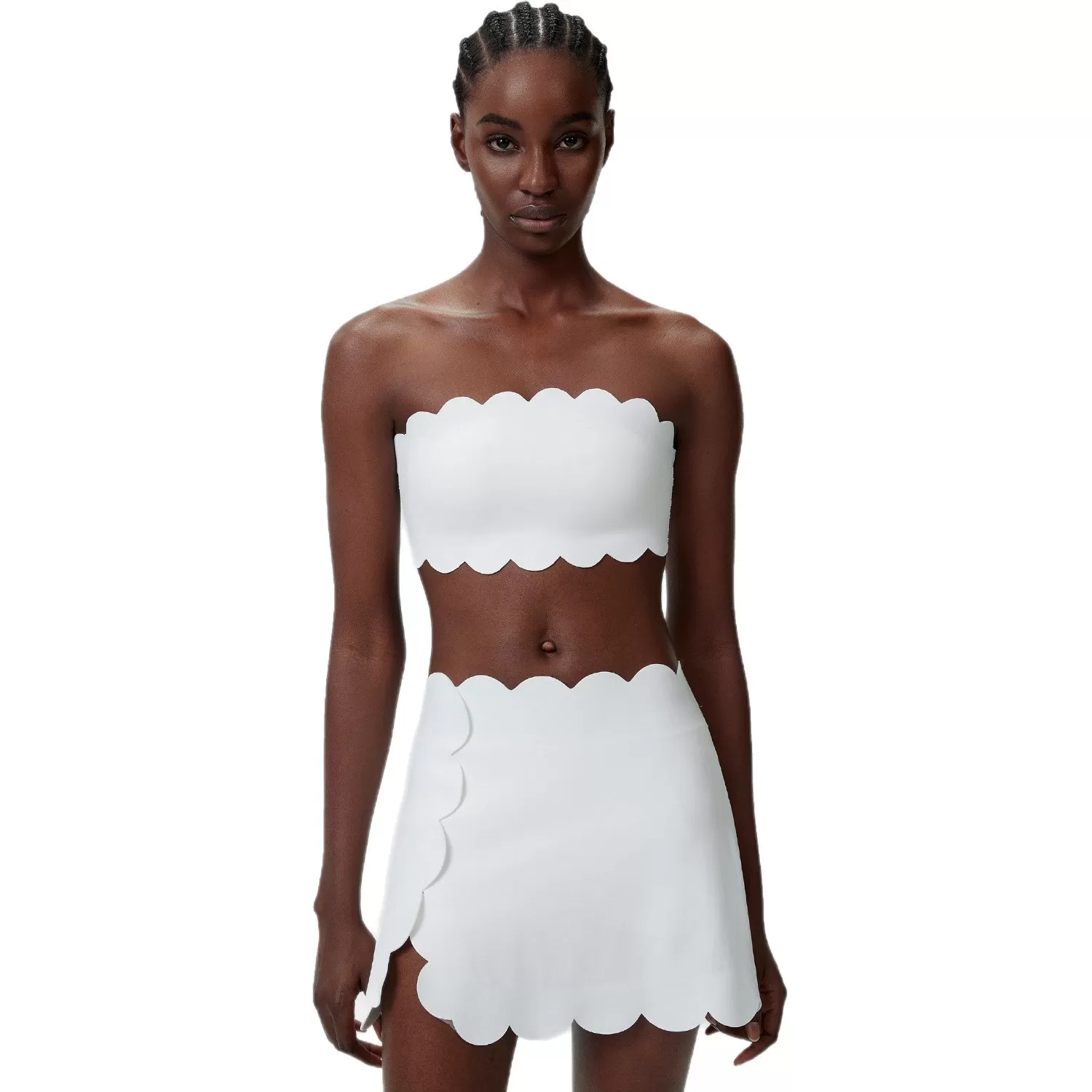 New Casual Yoga Set with Short Skirt with Pockets and Sports Bra for Workout Set FGBYB608+SP664