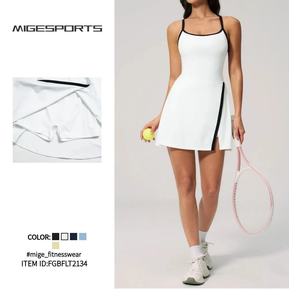 Tennis Skirt with Built in Safety Shorts Sport Tennis Skirt Customizable logo Available FGBFLT2134
