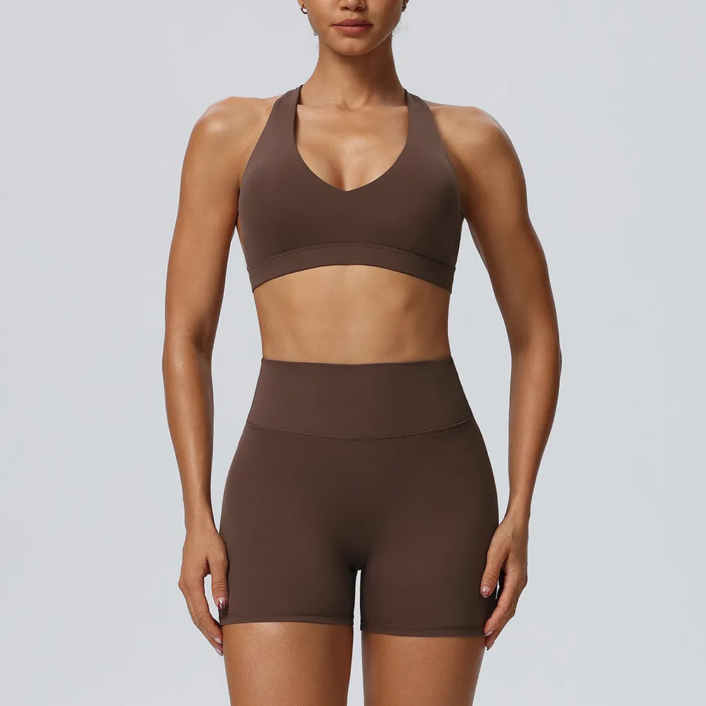 High Quality Sports Outfit Active Yoga Wear Workout Sportswear Gym Fitness Sets for Women FGB62724+62426