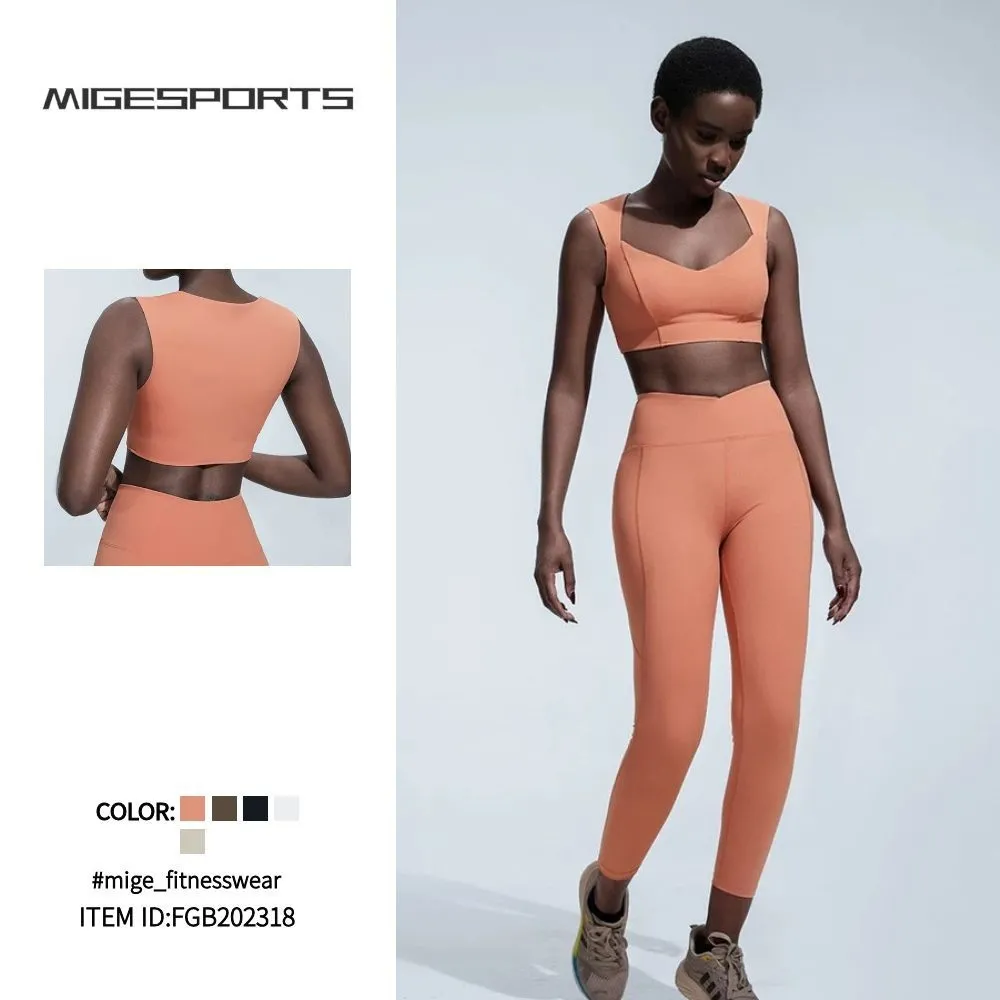 Women Workout Sets Yoga 2Pc Set Bra and Pants Activewear Yoga Set FGB202318