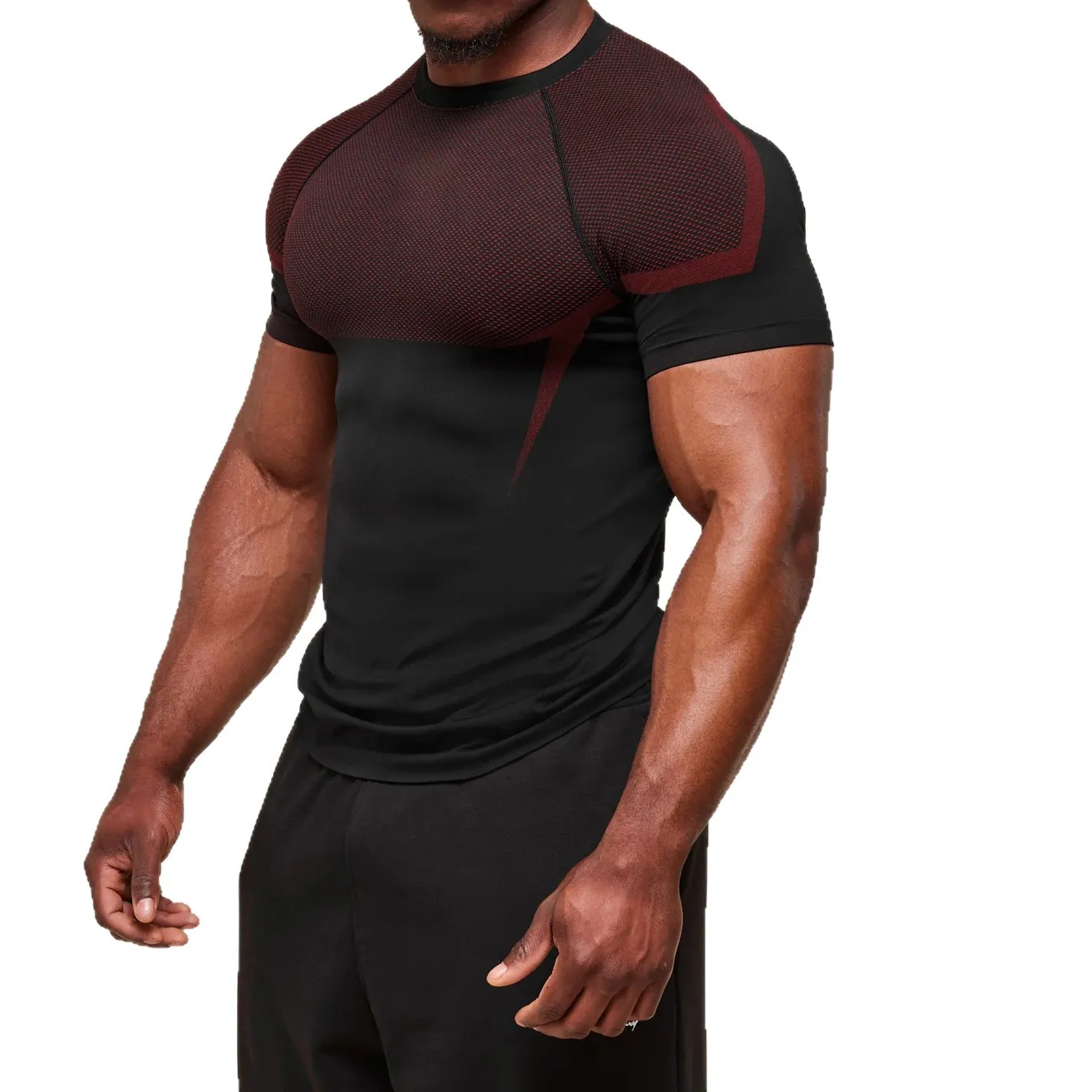 Spandex Polyester Quick Dry Running Fit T Shirt Workout Gym Sport Men T-shirt EFGBFY-SX-DX10