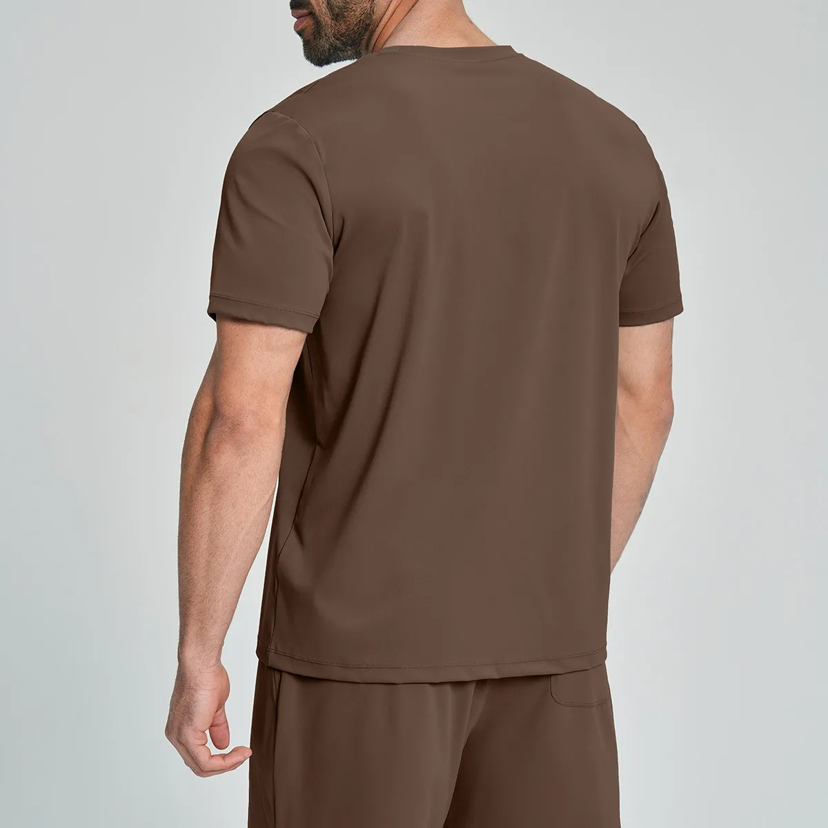 Men's Running Shirt Solid Color Short Sleeve Gym Sport Tees Fitness Workout Training EFGBDD-EDX5086