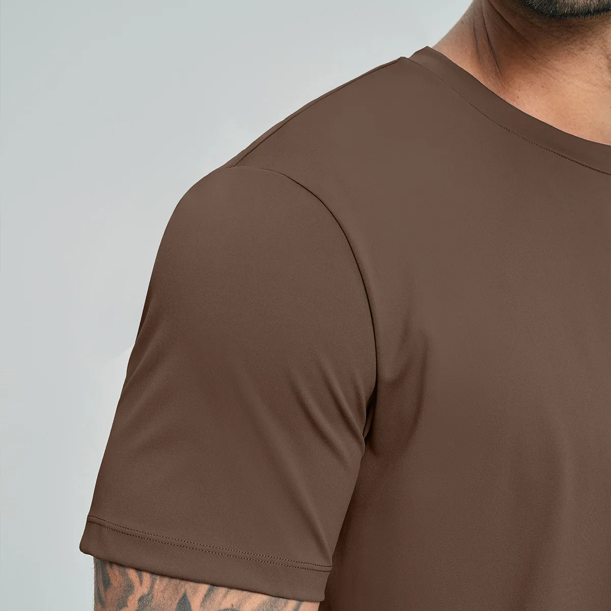Men's Running Shirt Solid Color Short Sleeve Gym Sport Tees Fitness Workout Training EFGBDD-EDX5086