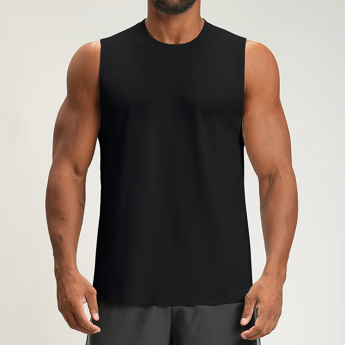 Men's Sporty Breathable Sleeveless Fitness Wear Sports Vest for Outdoor Running EFGBDD-EBX4159
