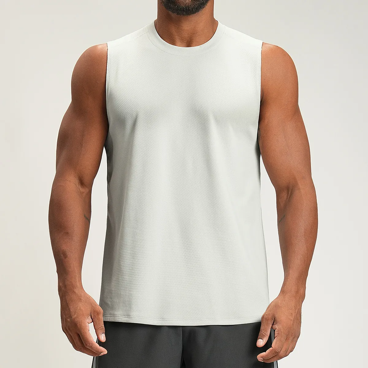 Men's Sporty Breathable Sleeveless Fitness Wear Sports Vest for Outdoor Running EFGBDD-EBX4159
